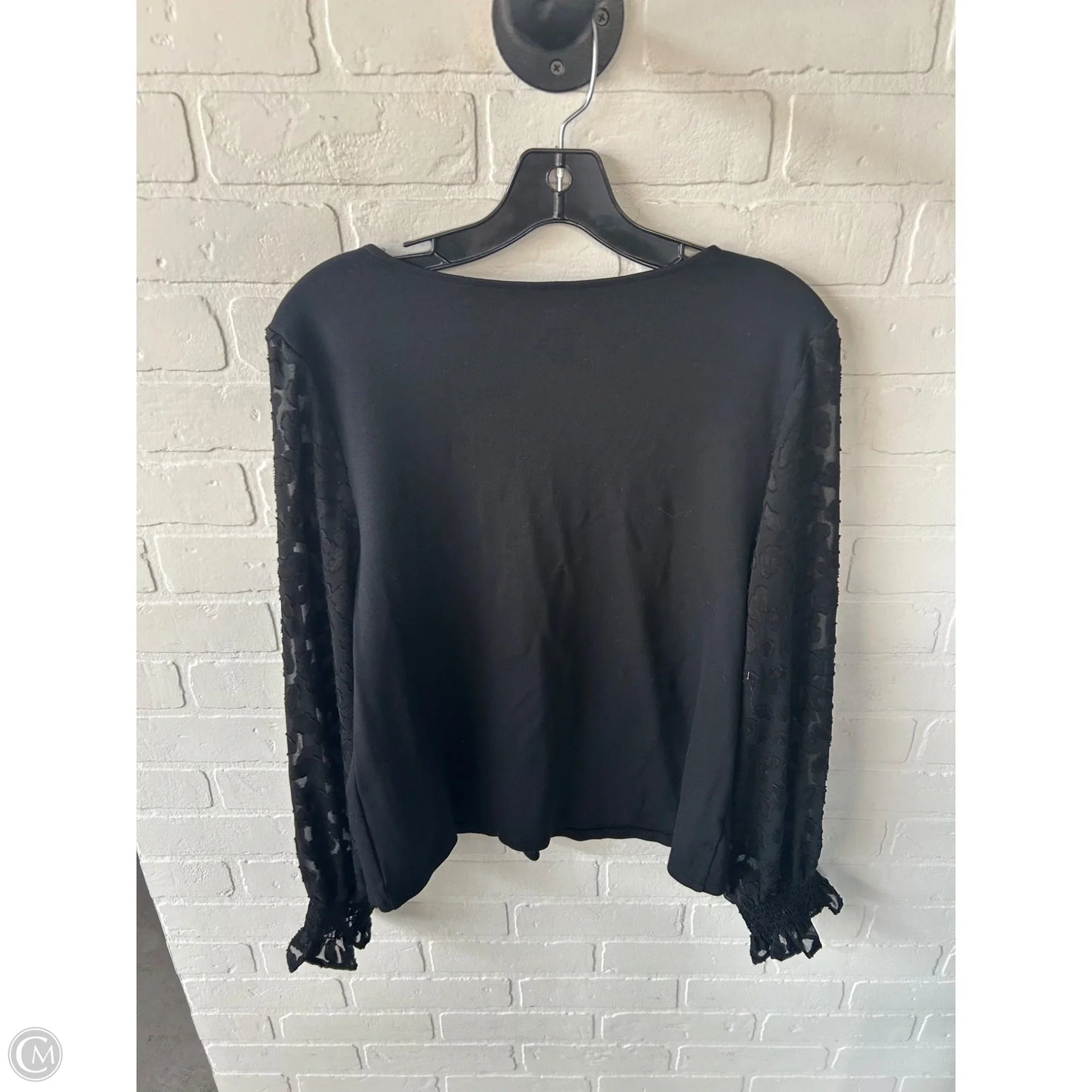 Top Long Sleeve By Ann Taylor In Black, Size: L