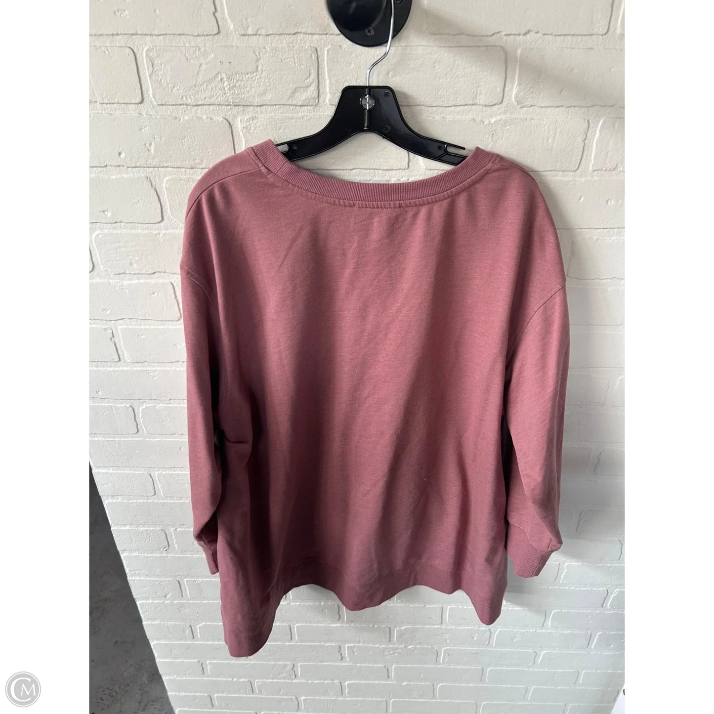 Sweatshirt Crewneck By Jane And Delancey In Pink, Size: 1x