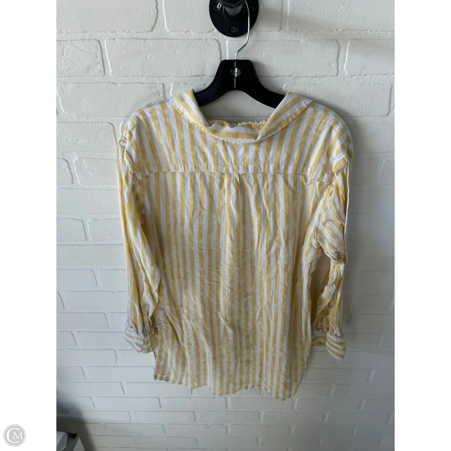Top Long Sleeve By Aerie In Yellow, Size: S