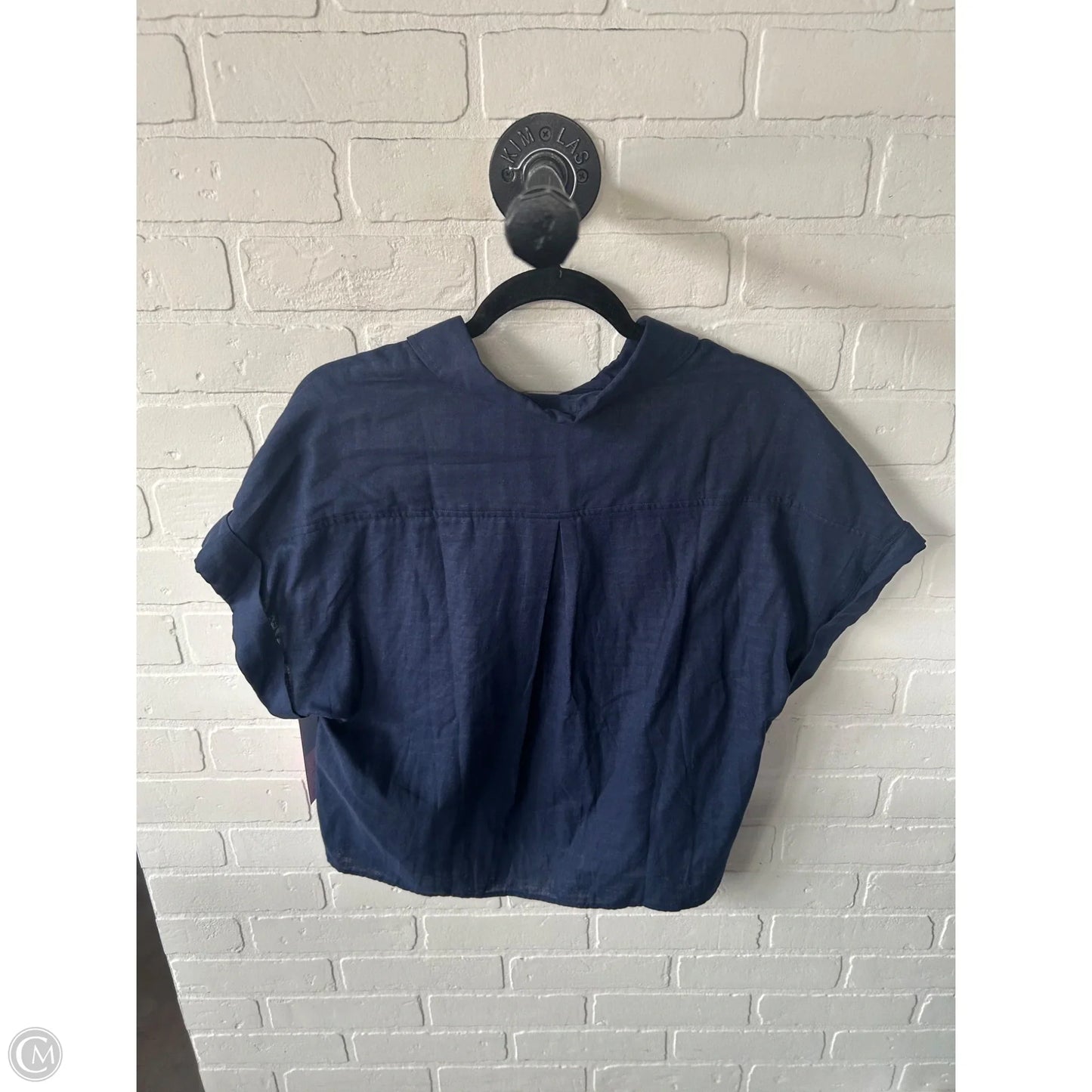 Top Short Sleeve By Banana Republic In Blue, Size: M
