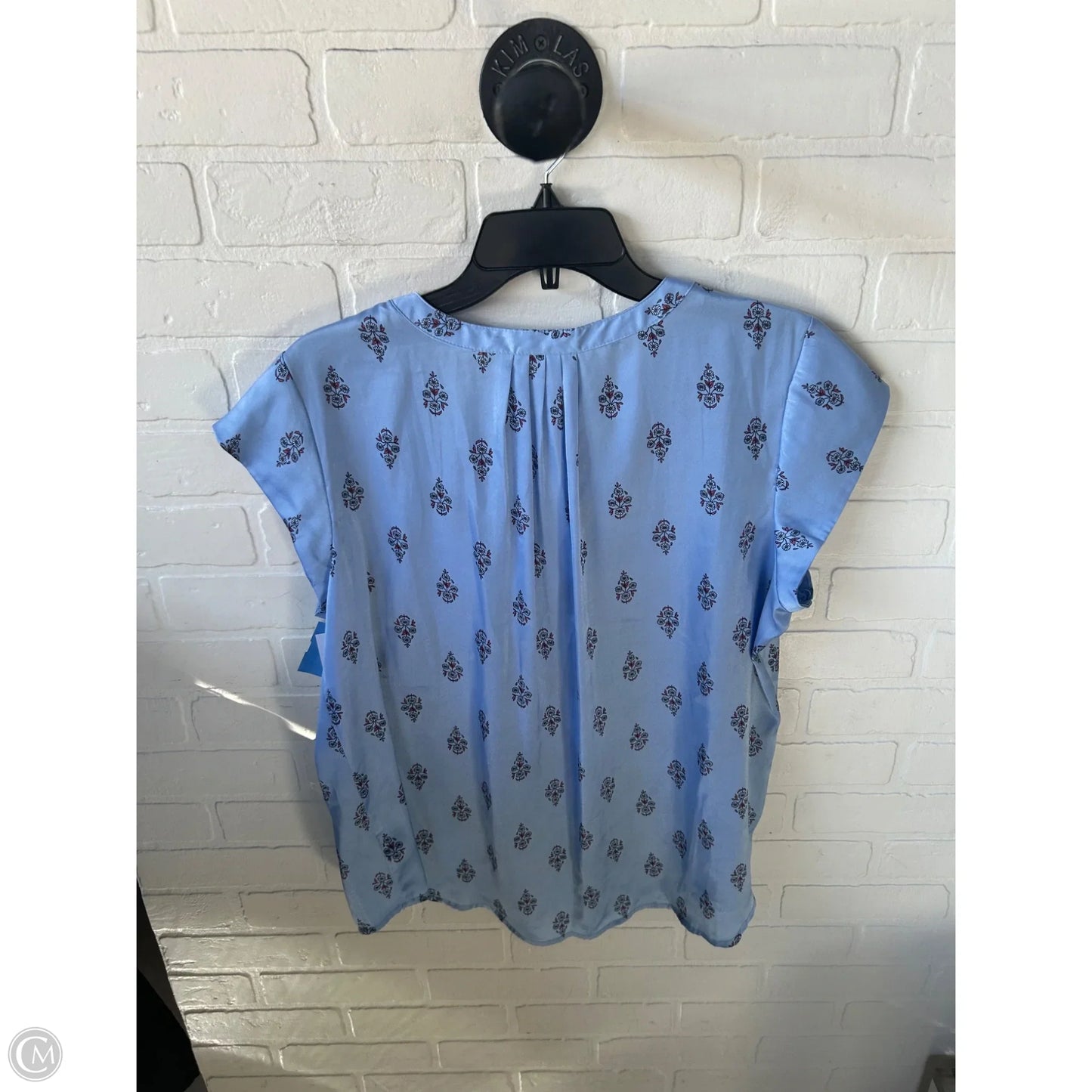 Top Short Sleeve By Liz Claiborne In Blue, Size: Xlp