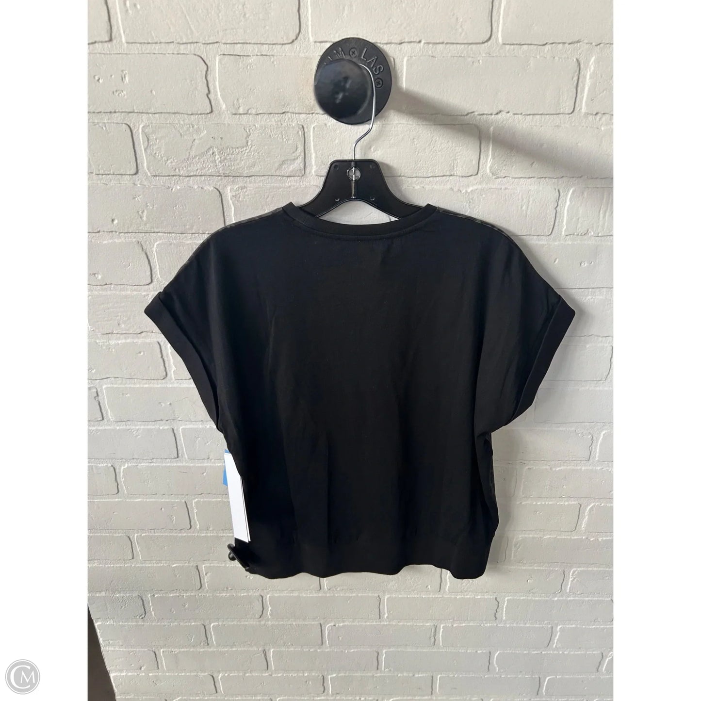Top Short Sleeve Designer By All Saints In Black & Green, Size: S