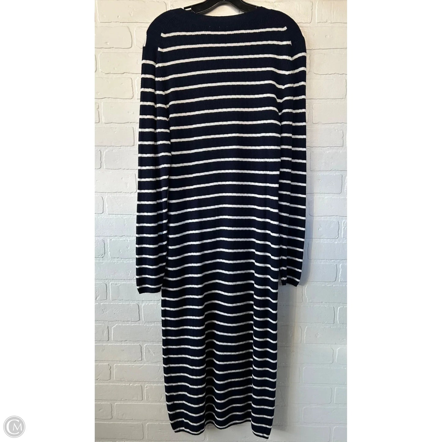 Dress Sweater By Gap In Blue & White, Size: Xl