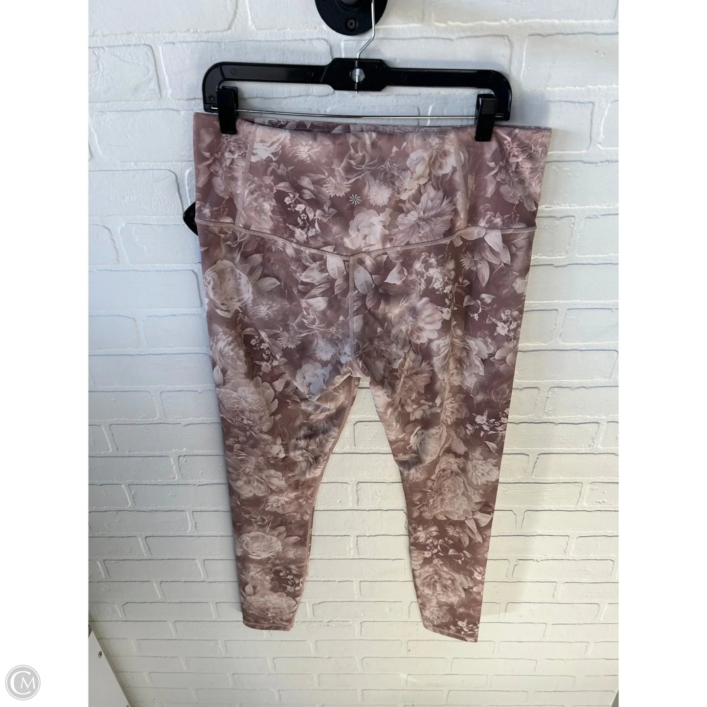 Athletic Leggings By Athleta In Tan & White, Size: 14