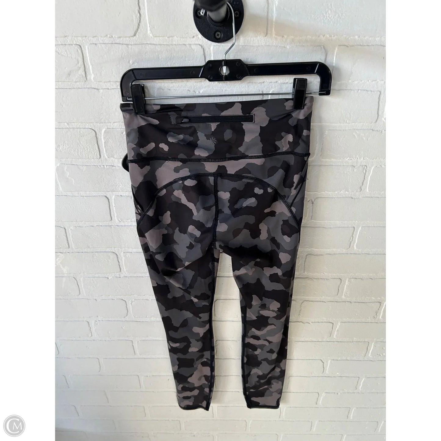 Athletic Leggings By Athleta In Black & Grey, Size: 0