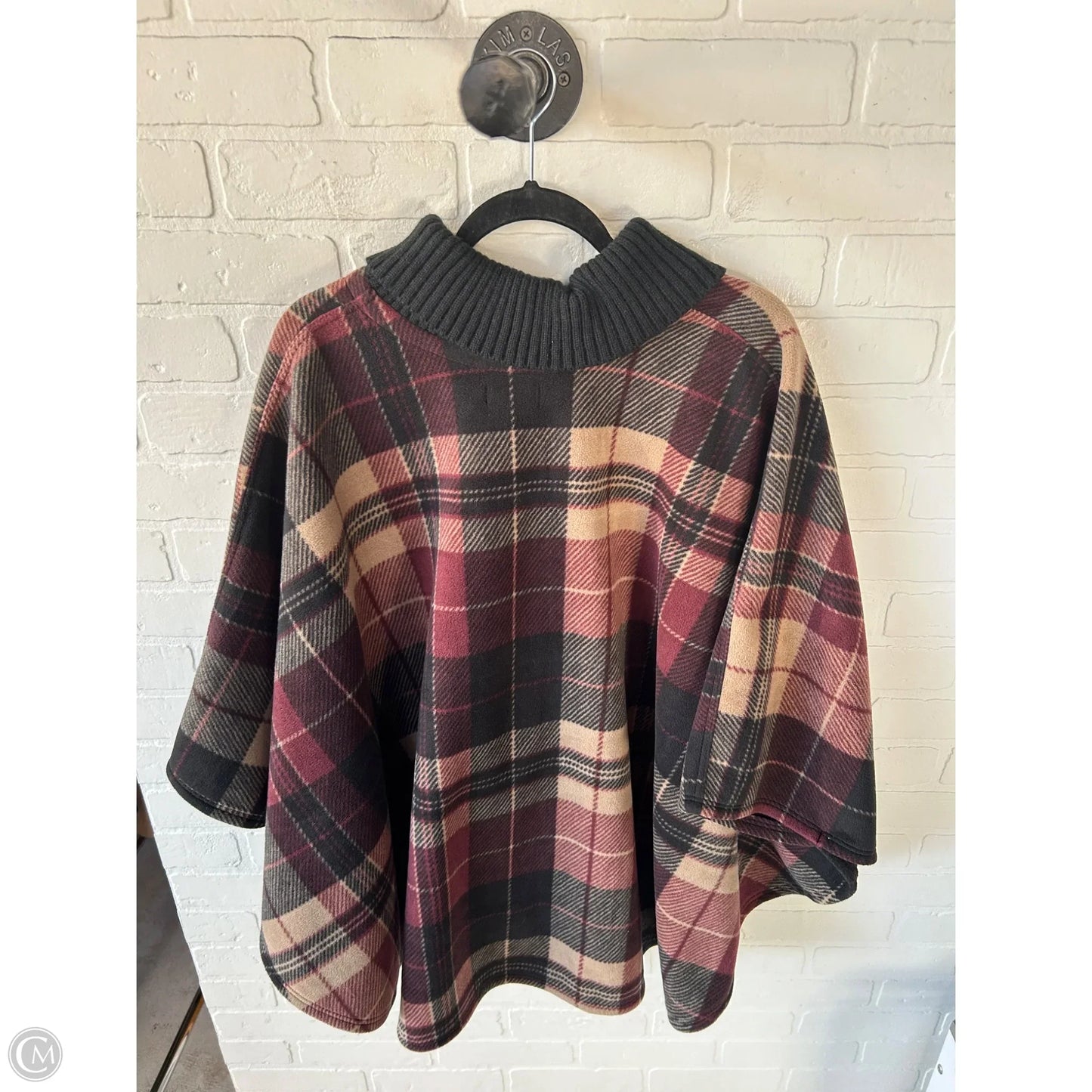 Poncho By Rachel Zoe In Black & Tan, Size: Osfm