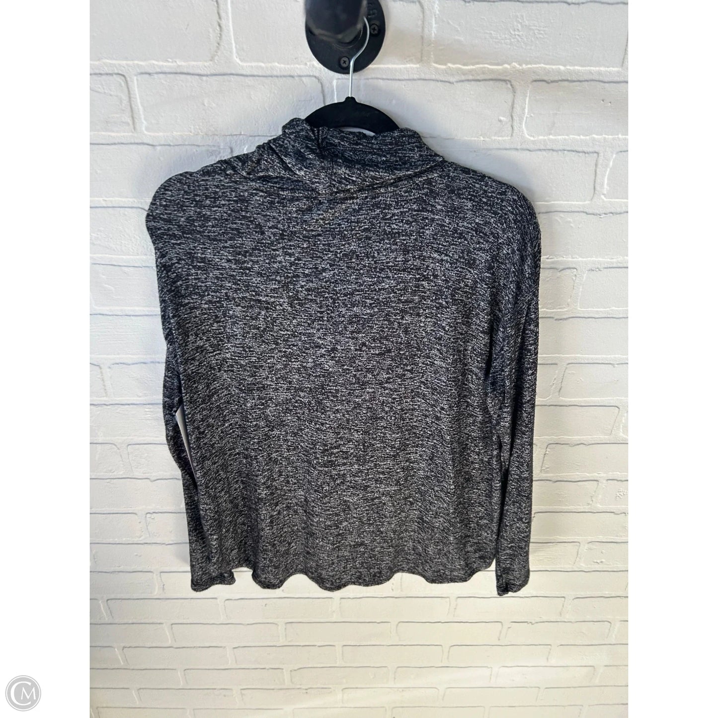 Athletic Top Long Sleeve Hoodie By Calvin Klein Performance In Black & Grey, Size: L