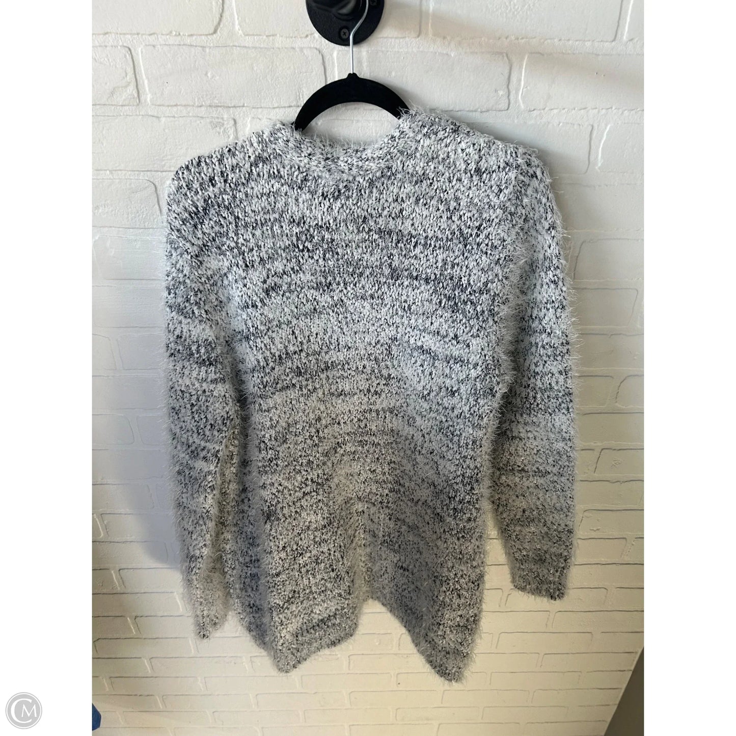 Sweater Cardigan By Peyton Primrose In Black & White, Size: Xl