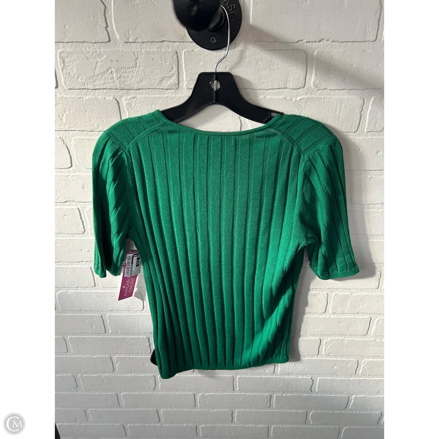 Top Short Sleeve By Banana Republic In Green, Size: S