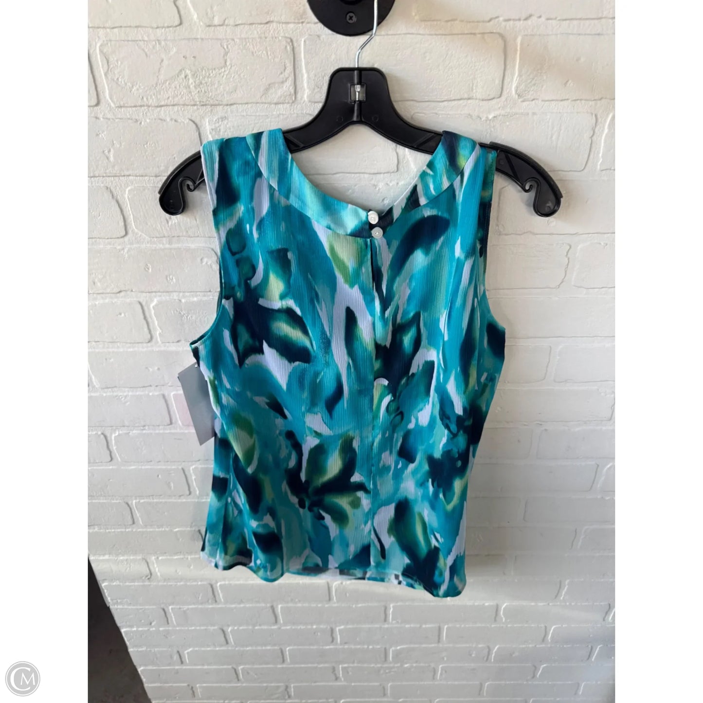 Top Sleeveless By Jones New York In Blue & White, Size: Xl