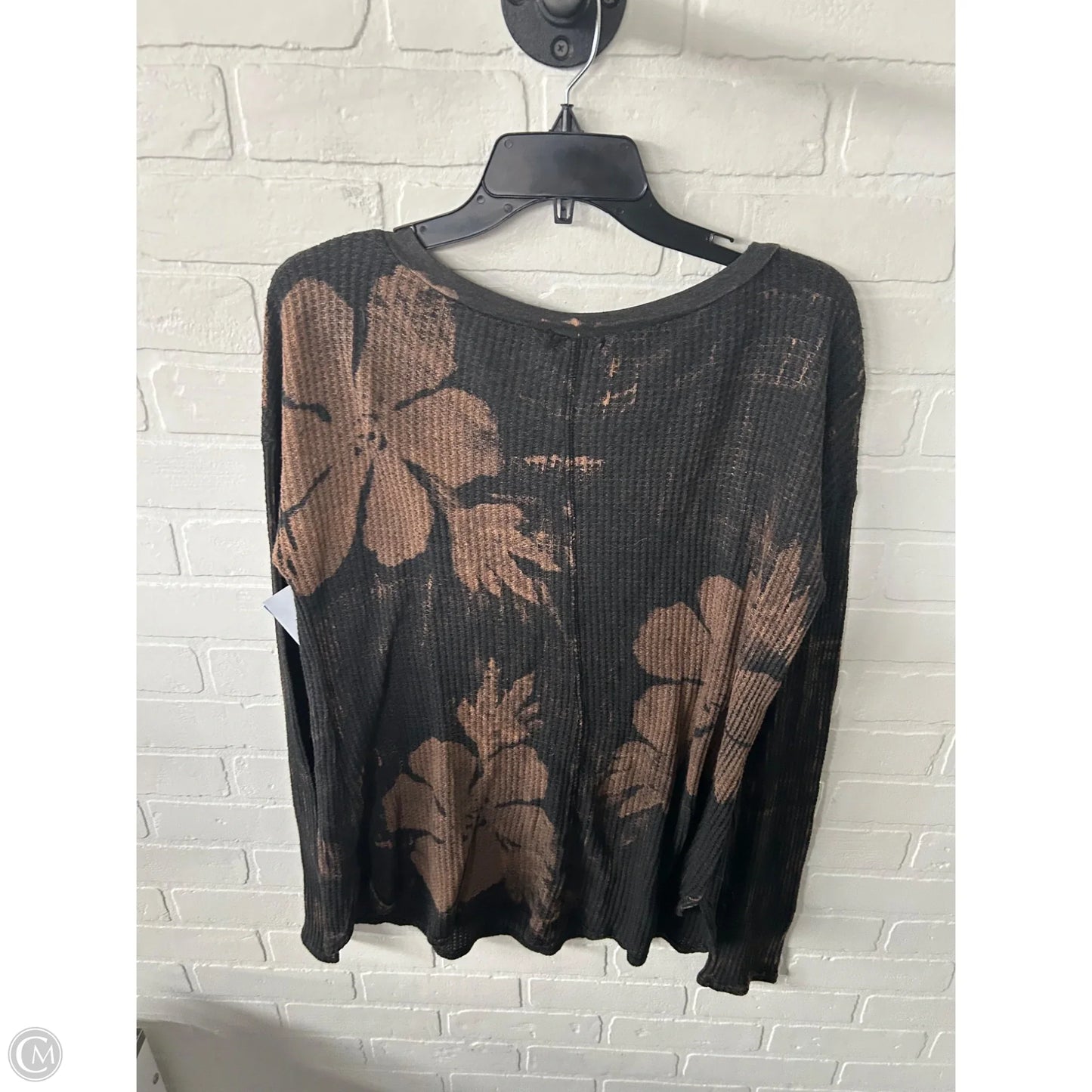 Top Long Sleeve By T Party In Black & Brown, Size: M