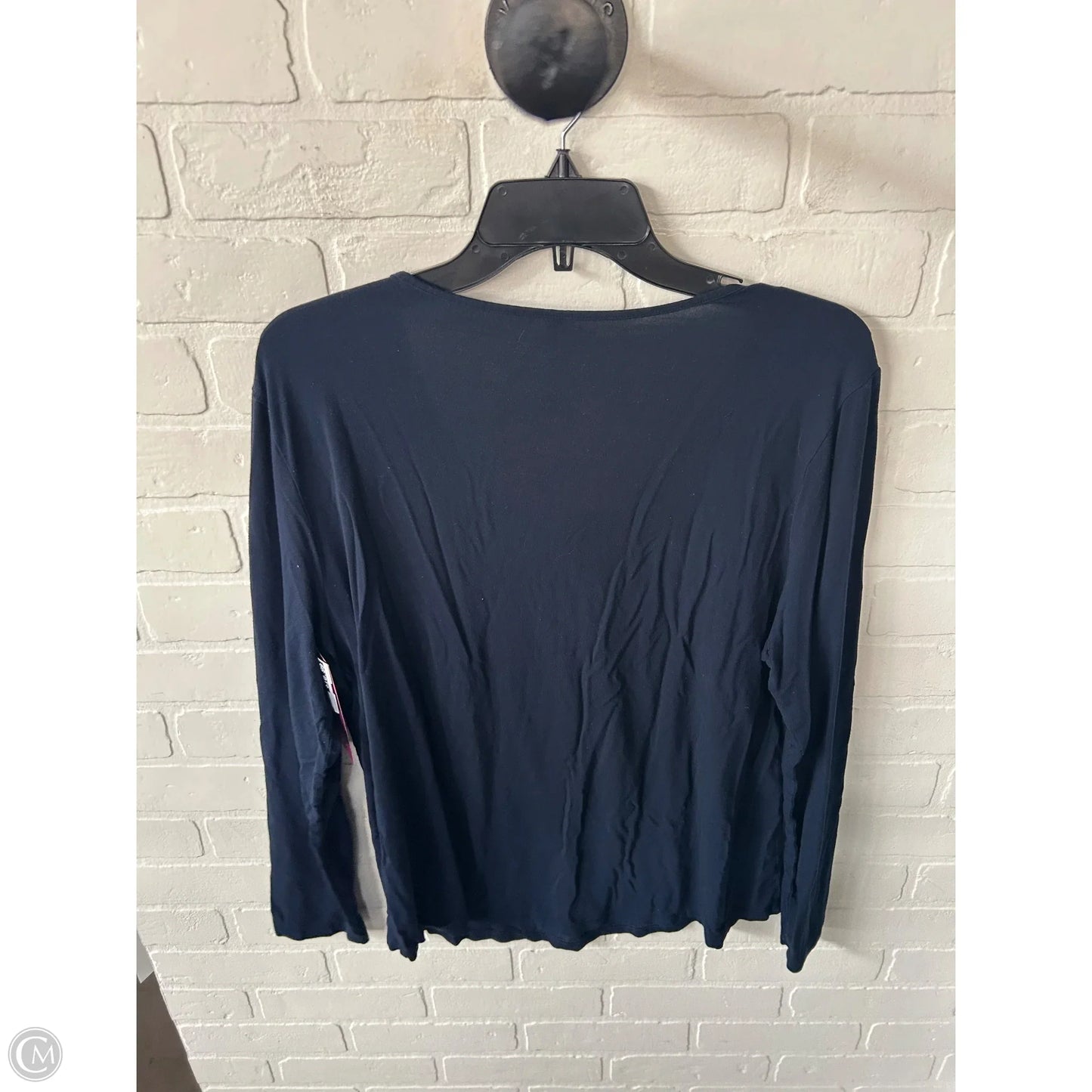 Top Long Sleeve Basic By Soma In Blue, Size: L
