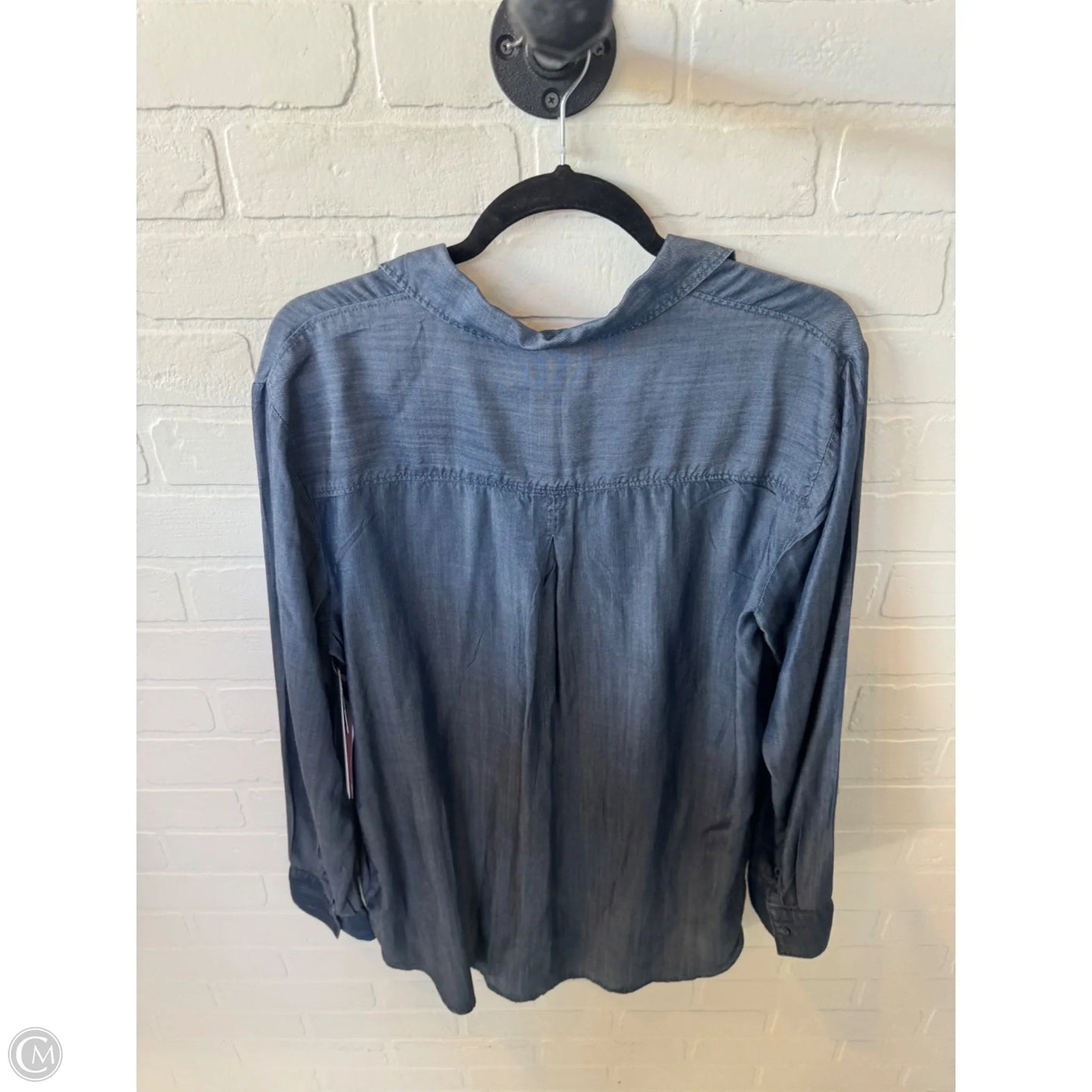 Top Long Sleeve By Liz Claiborne In Blue, Size: L