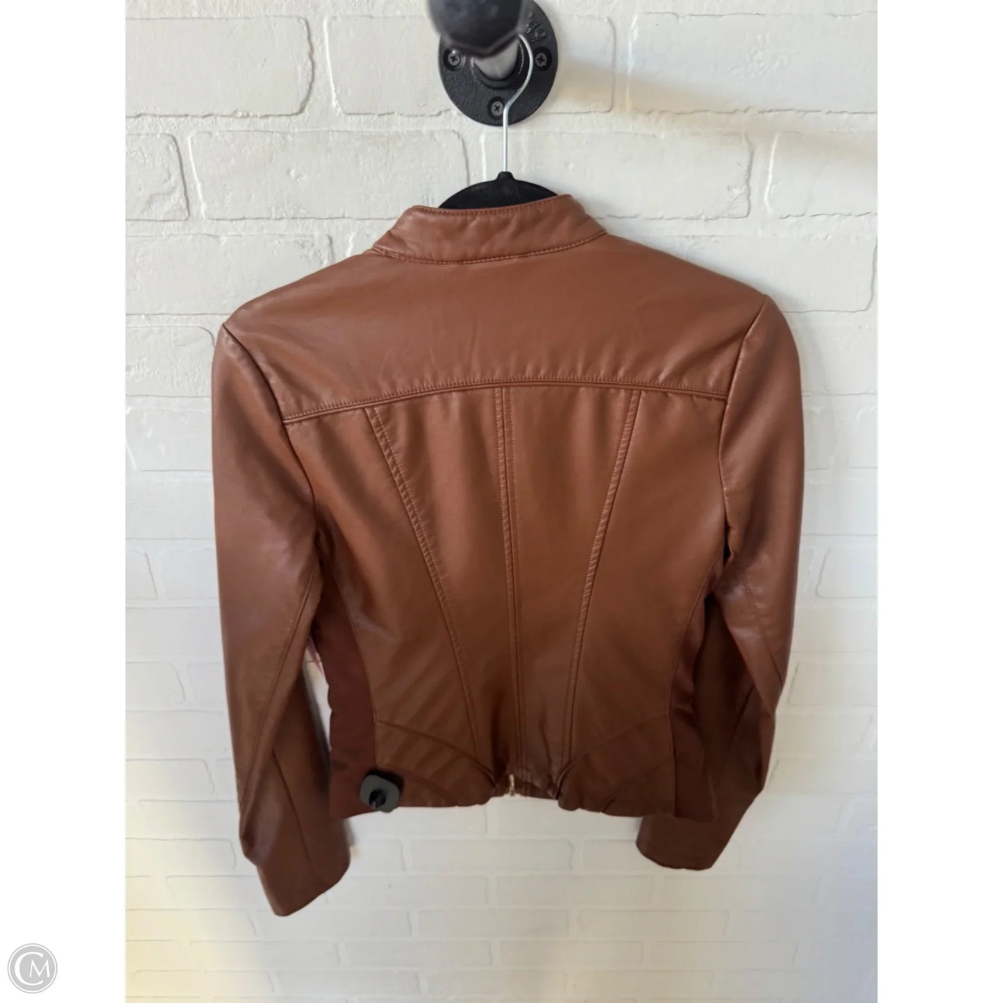 Jacket Moto By Guess In Brown, Size: S