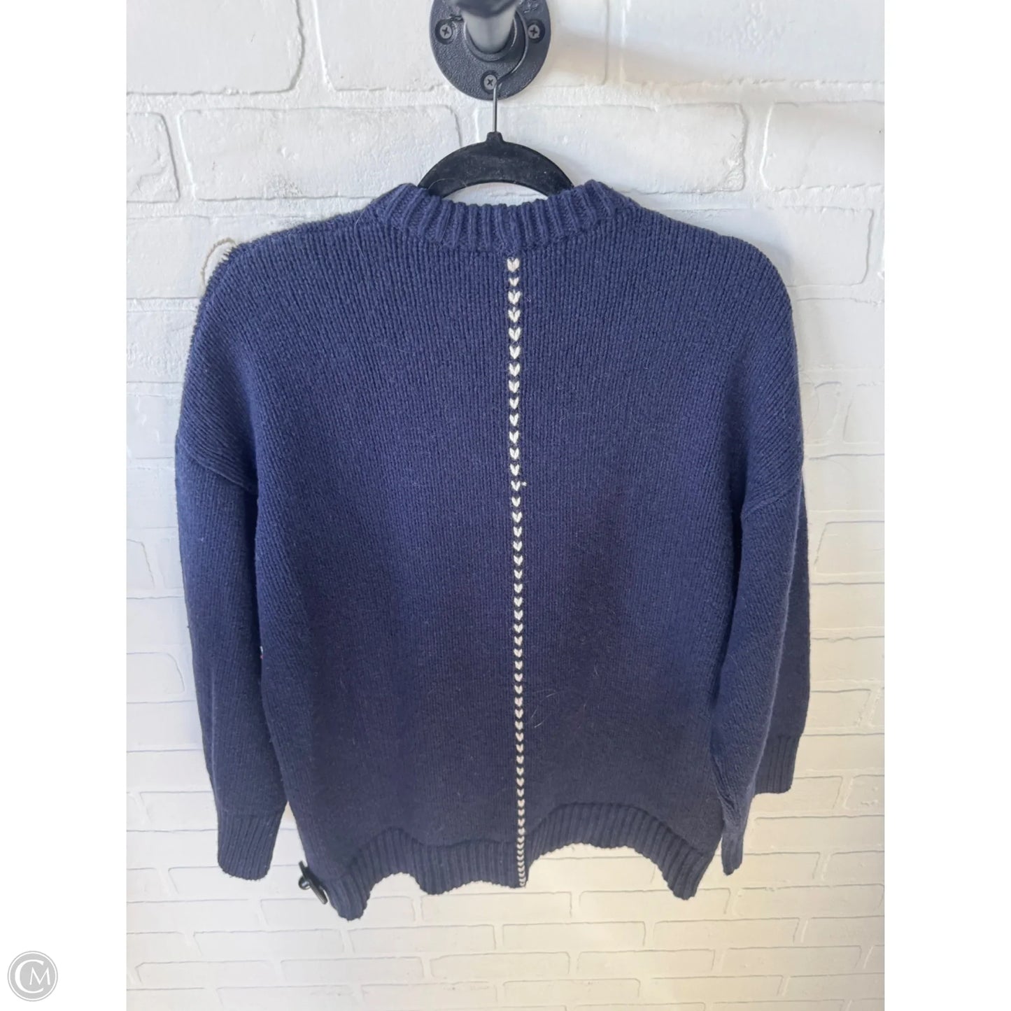 Sweater By Cma In Blue & Cream, Size: Xs
