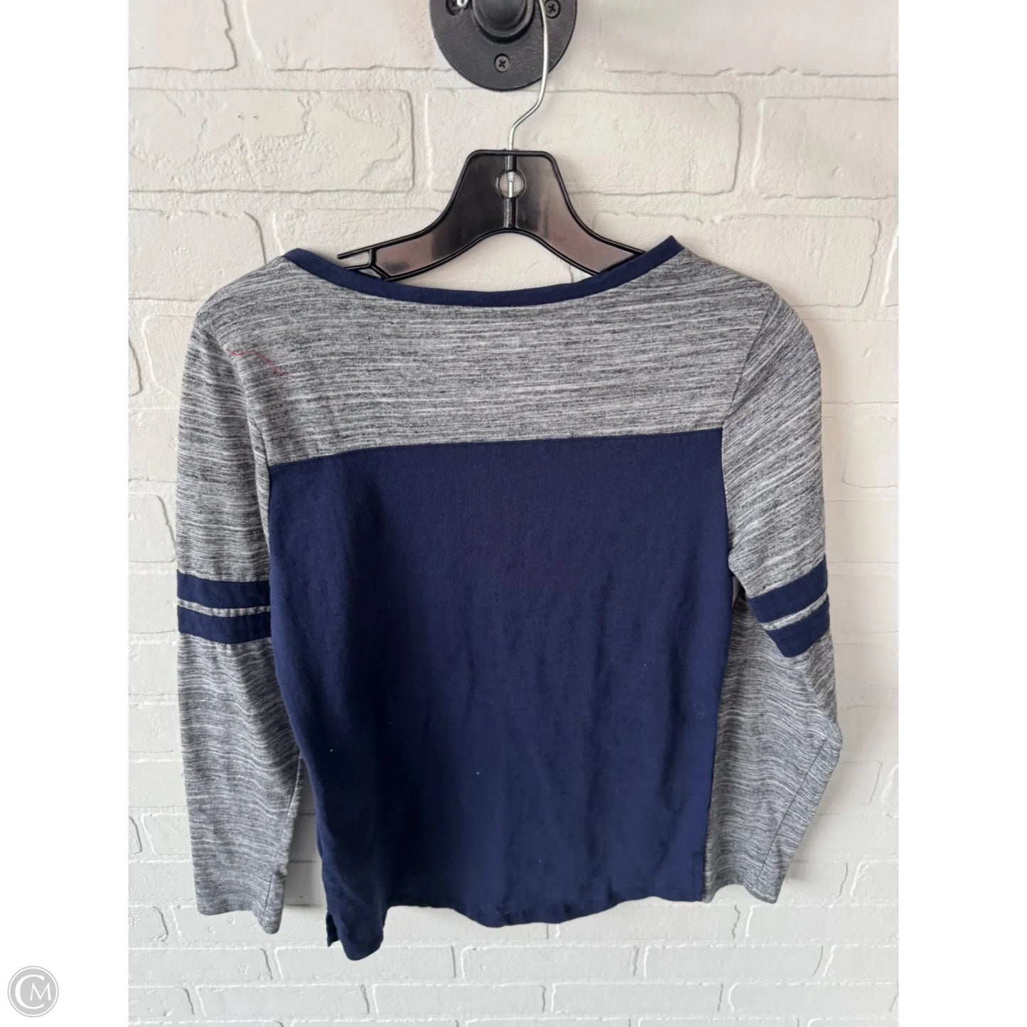 Top Long Sleeve By Nfl In Blue & Grey, Size: L