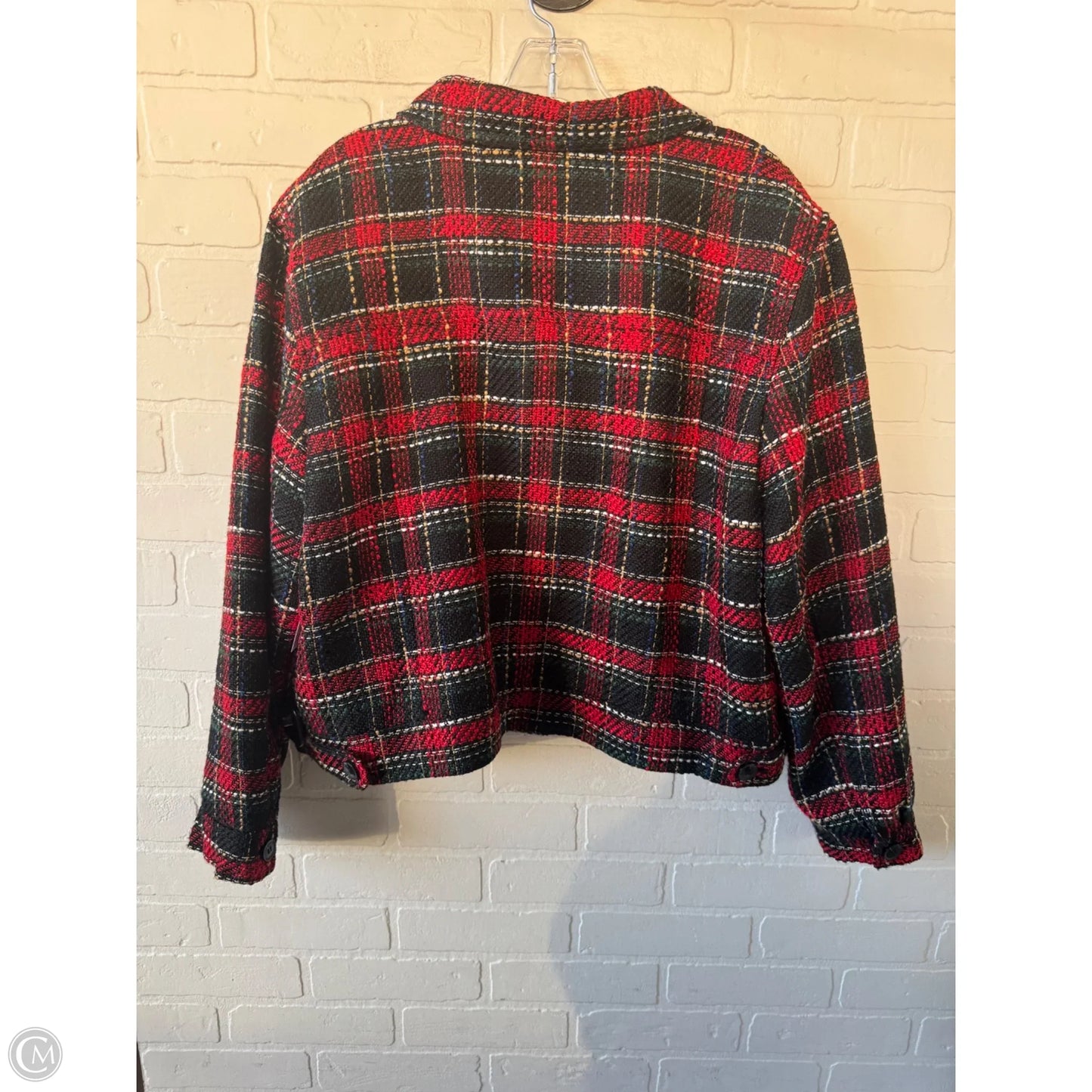 Blazer By Loft In Black & Red, Size: Xl