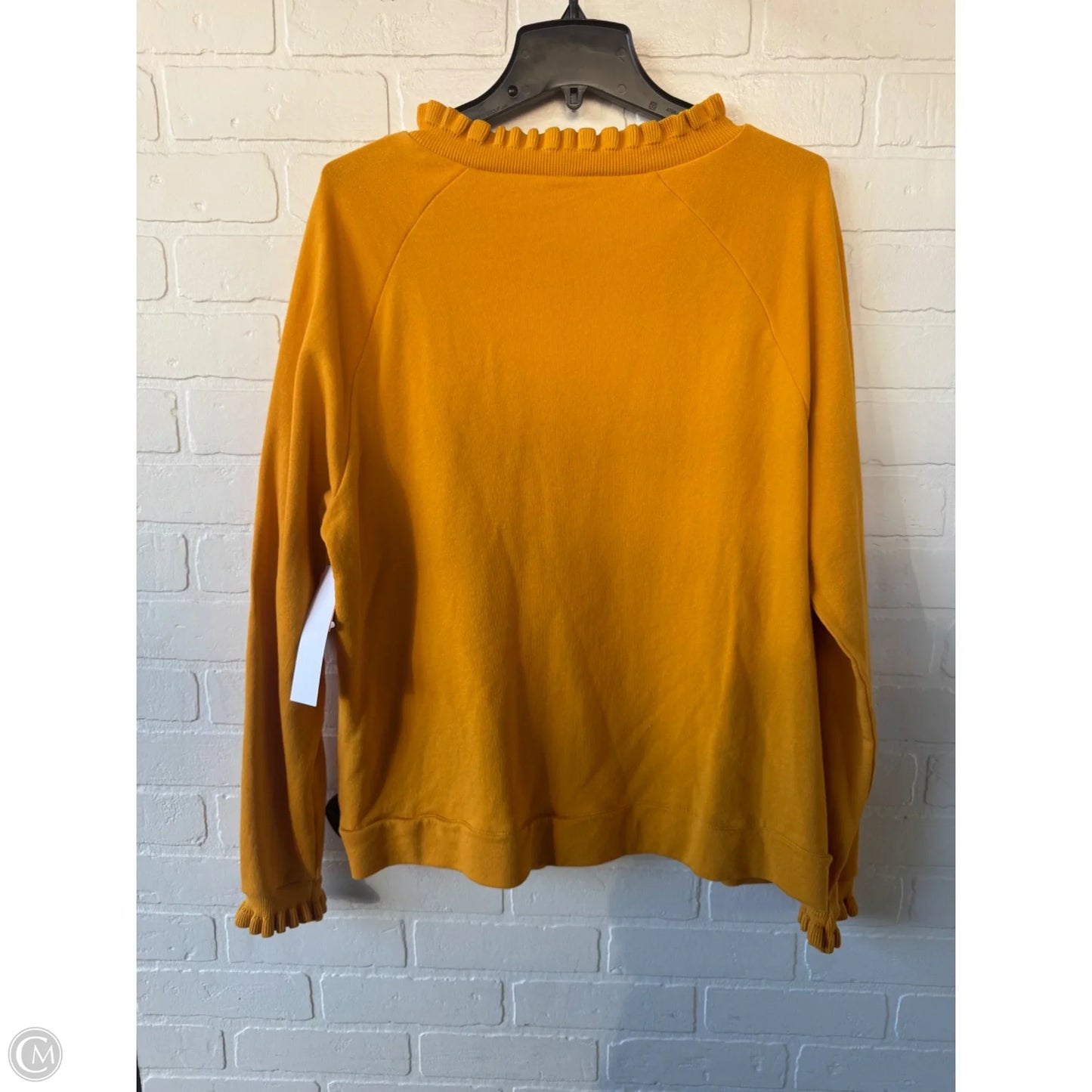 Sweatshirt Collar By Talbots In Yellow, Size: Xl