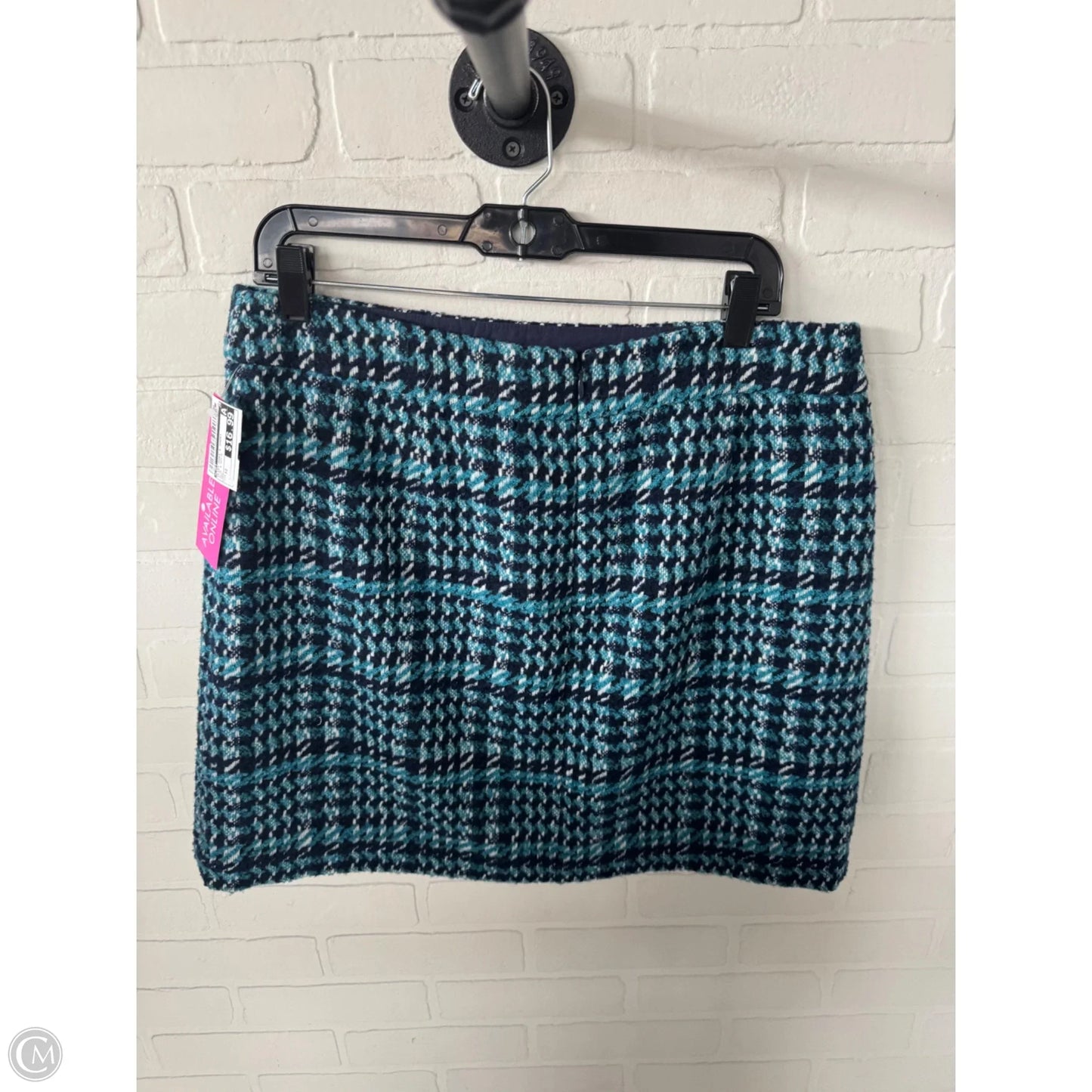 Skirt Mini & Short By Loft In Blue & White, Size: 12