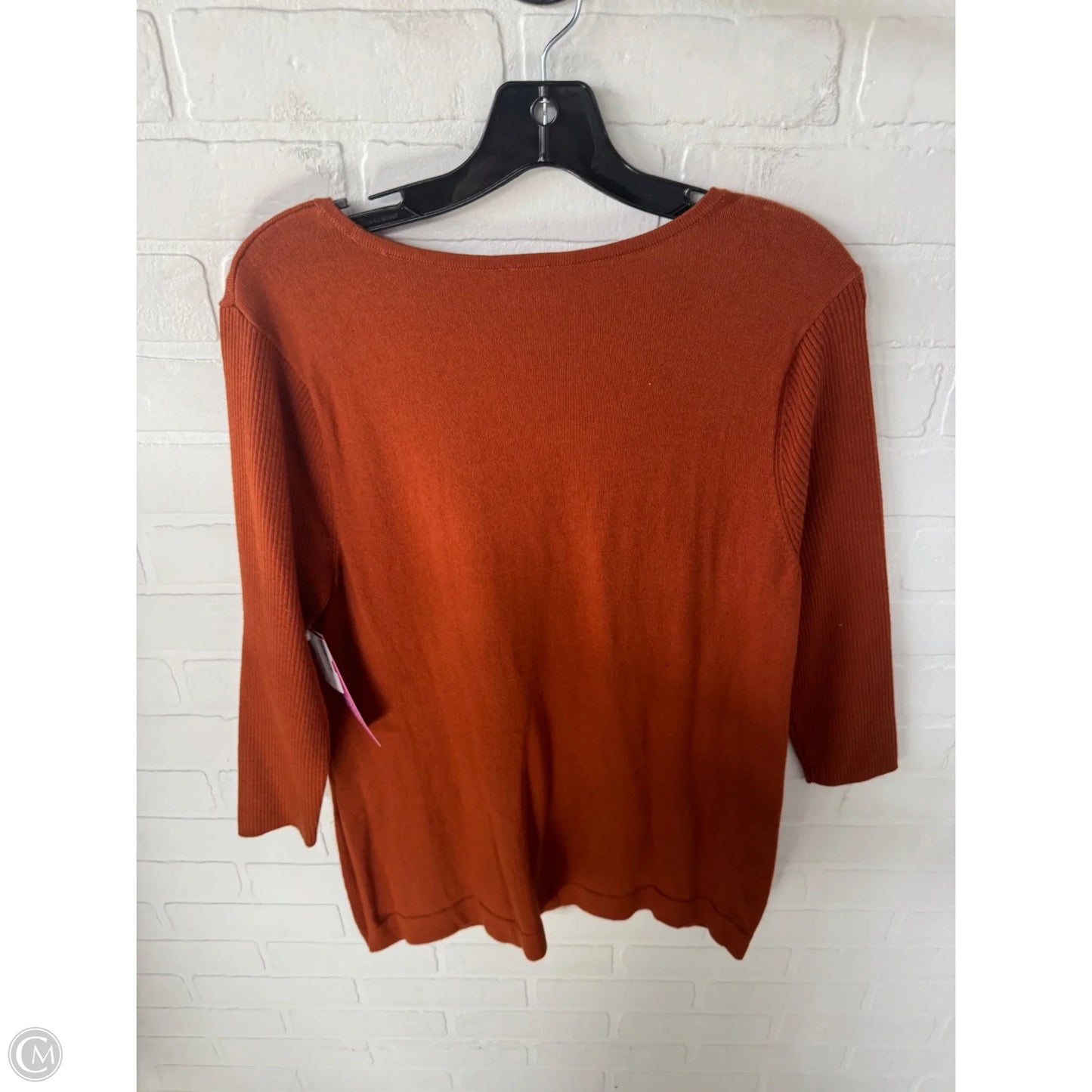 Sweater By Chicos In Orange, Size: M