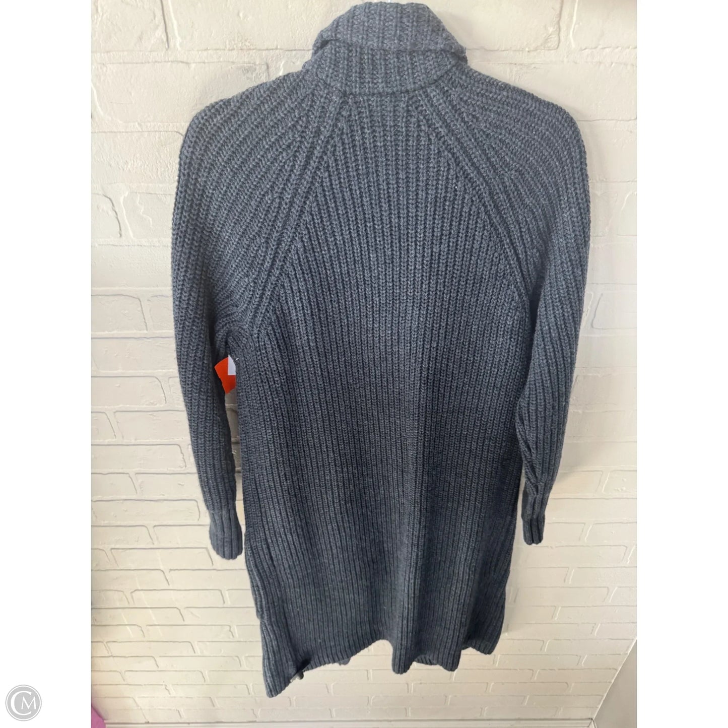 Sweater Cardigan By Gap In Blue, Size: L