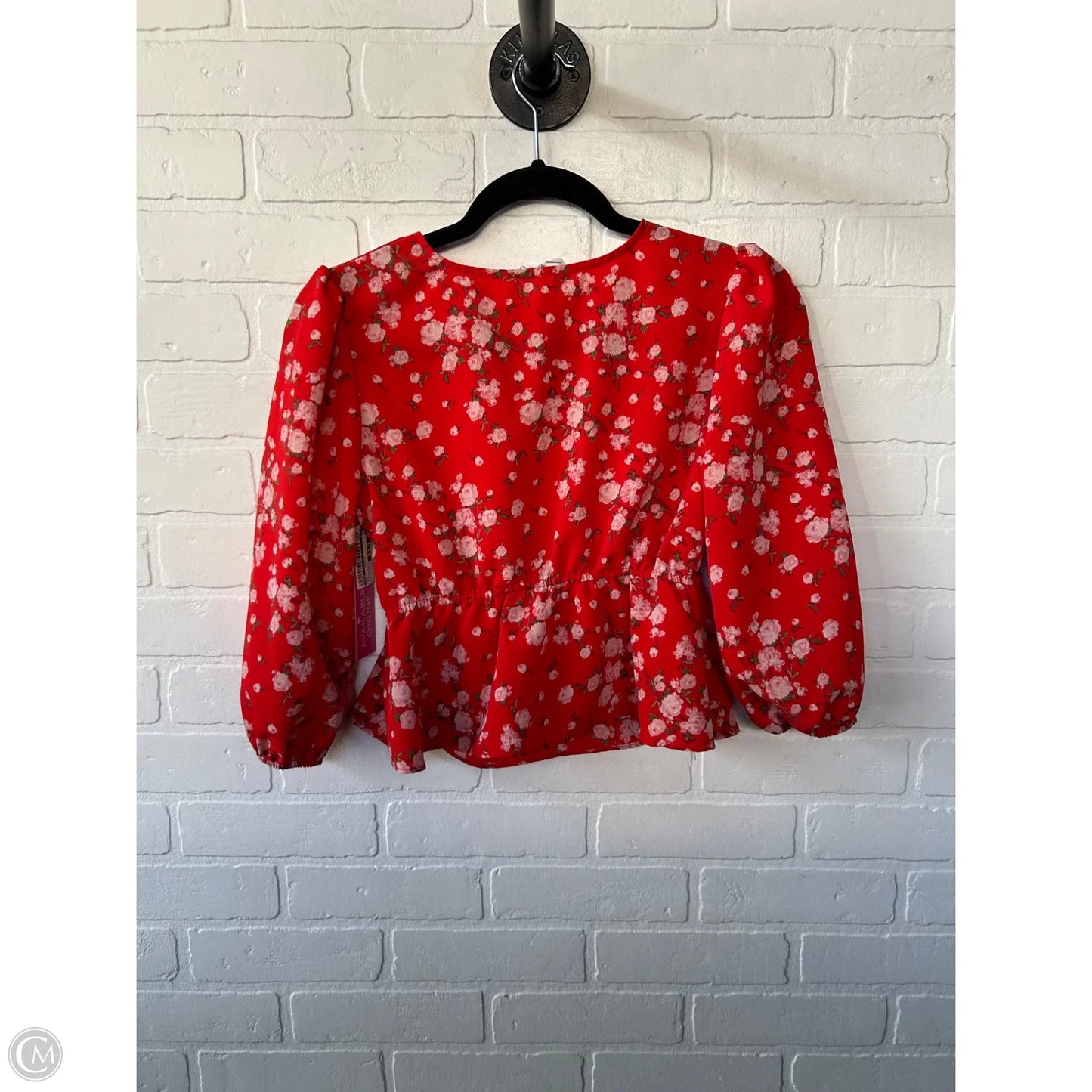 Top 3/4 Sleeve By Sage In Red, Size: S