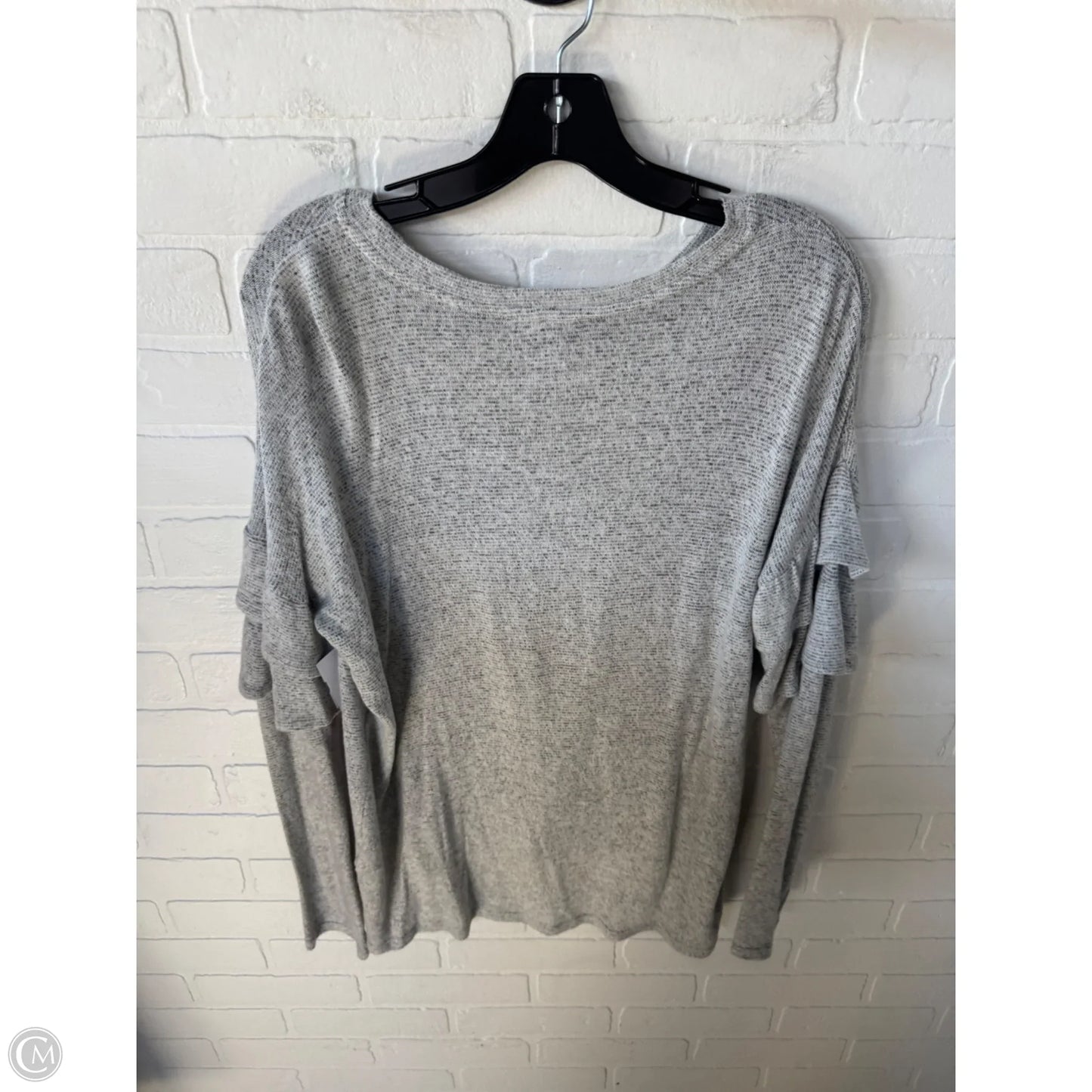 Top Long Sleeve By Miss Me In Grey & Red, Size: M
