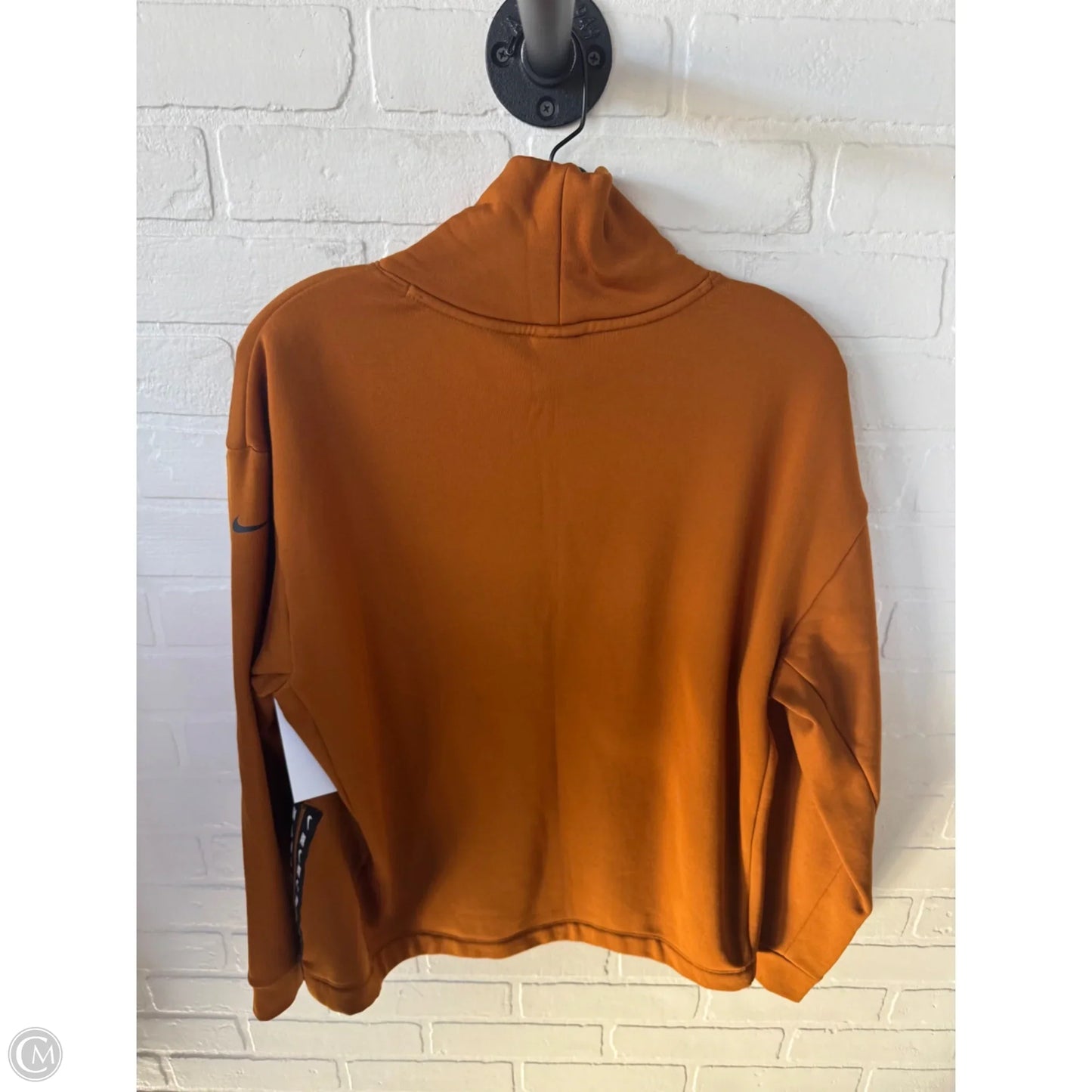 Sweatshirt Collar By Nike Apparel In Orange, Size: S