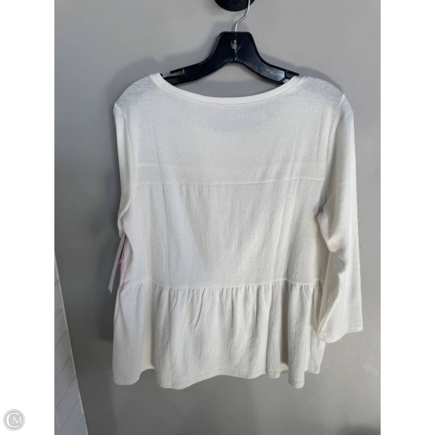 Top 3/4 Sleeve By Loft In Cream, Size: S