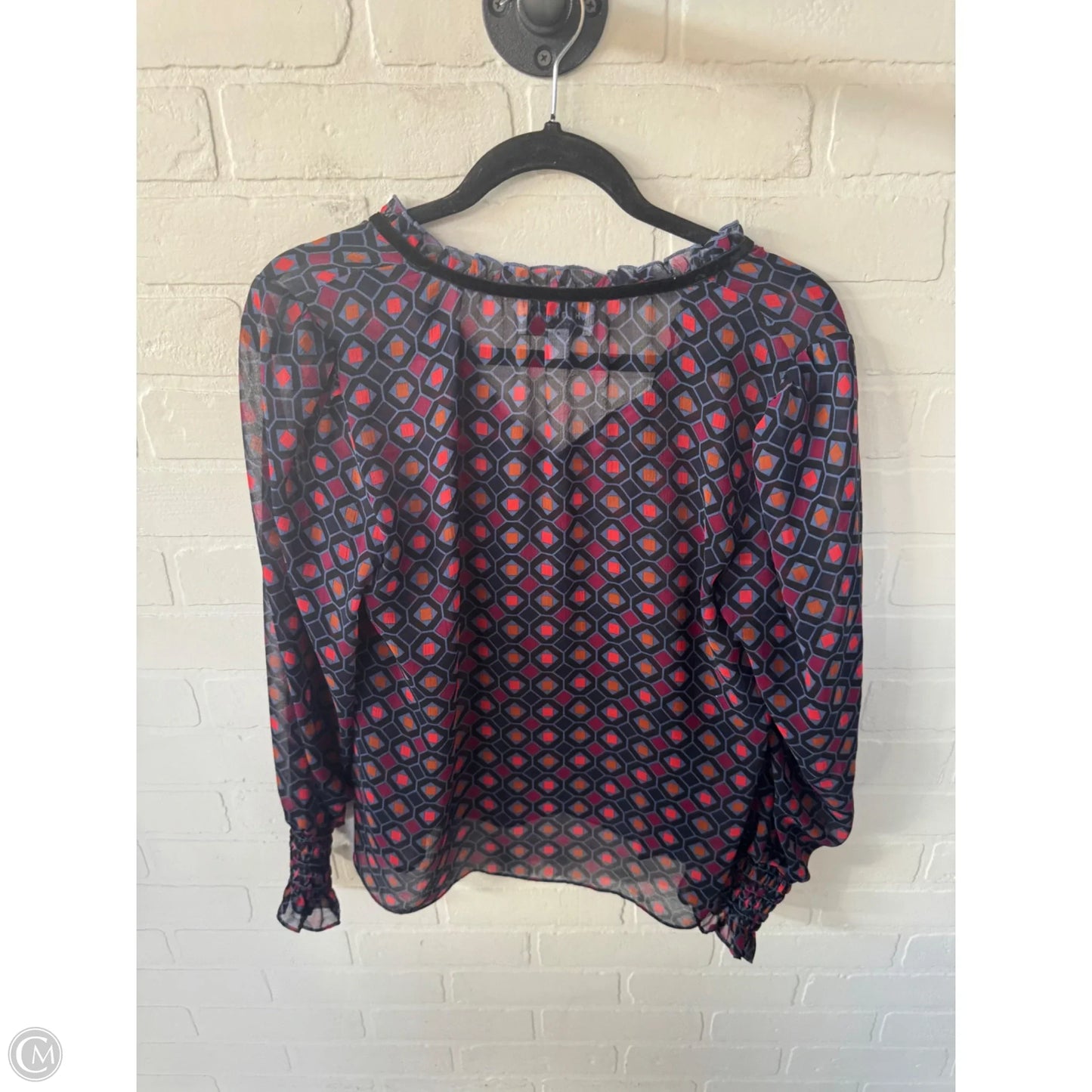 Top Long Sleeve By Clothes Mentor In Blue & Red, Size: S