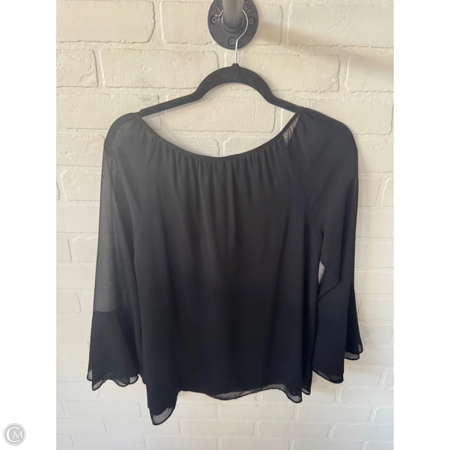 Top Long Sleeve By Marled In Black, Size: S
