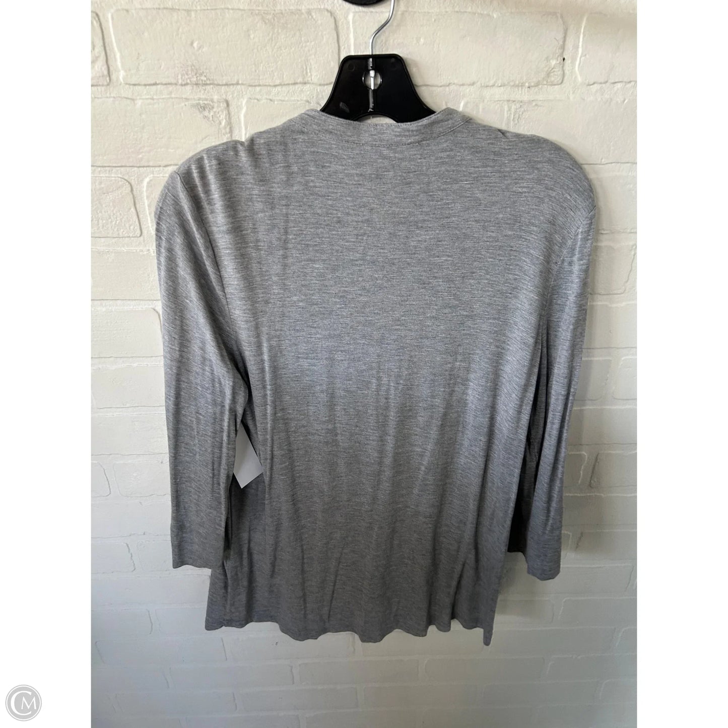 Top Long Sleeve By Calvin Klein In Grey, Size: M