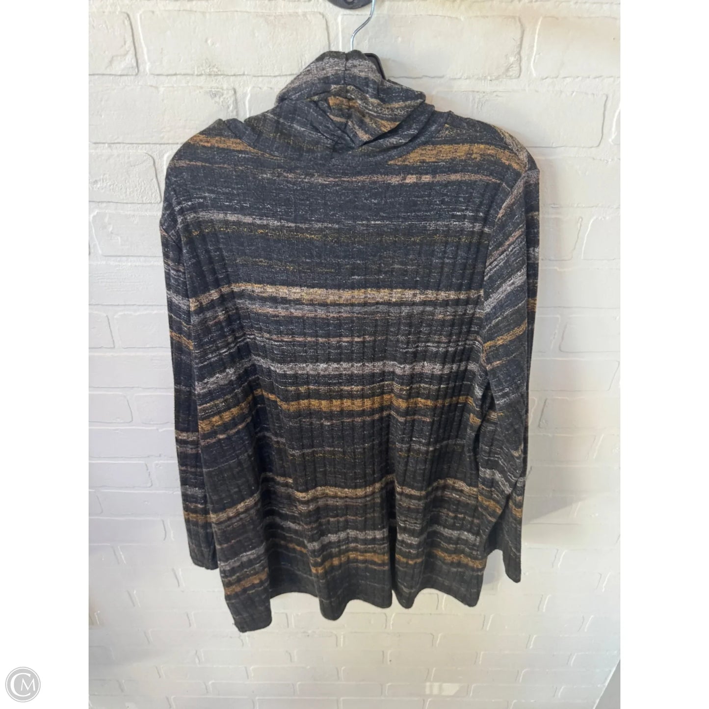 Sweater By Susan Graver In Black & Yellow, Size: Xl