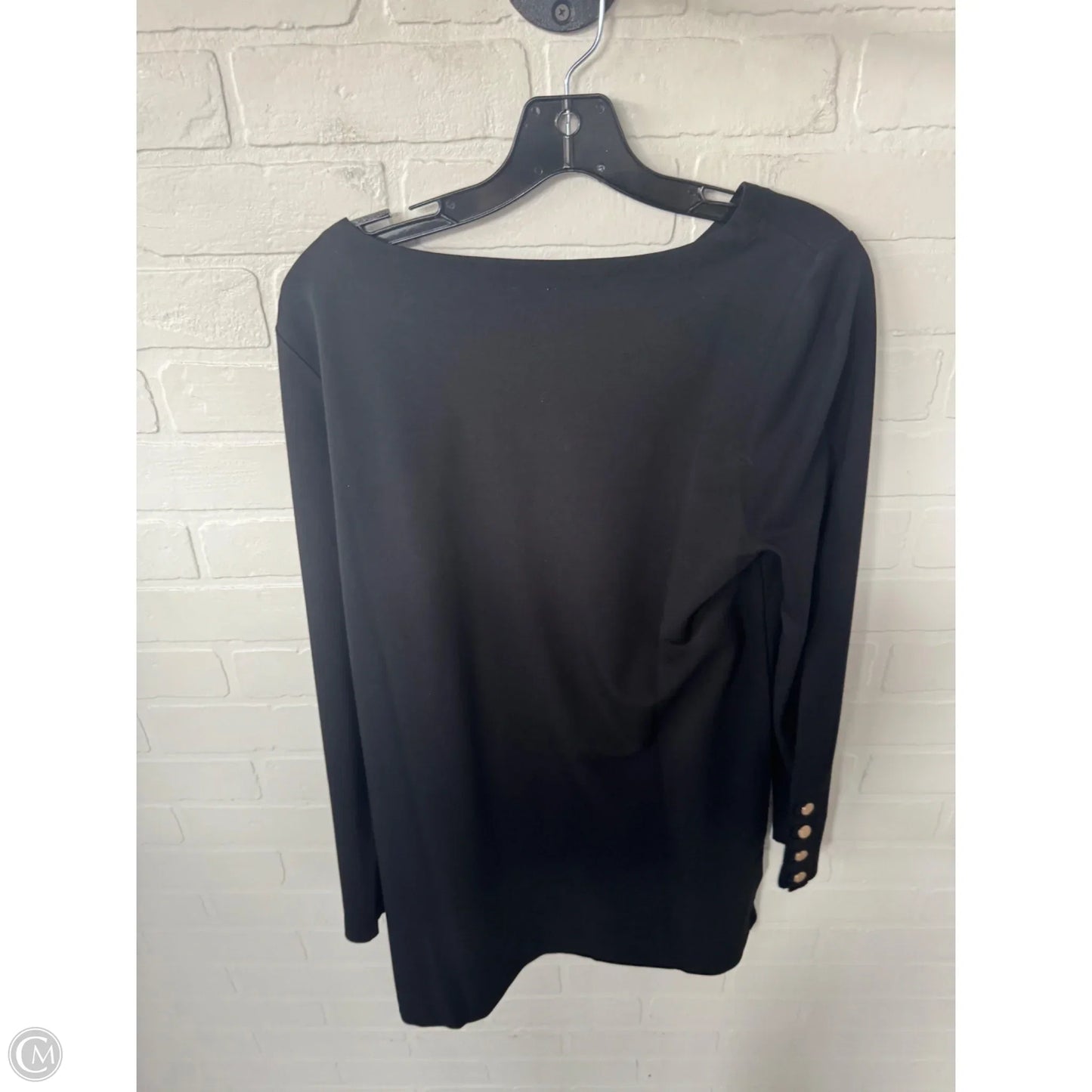 Tunic Long Sleeve By Chicos In Black, Size: M