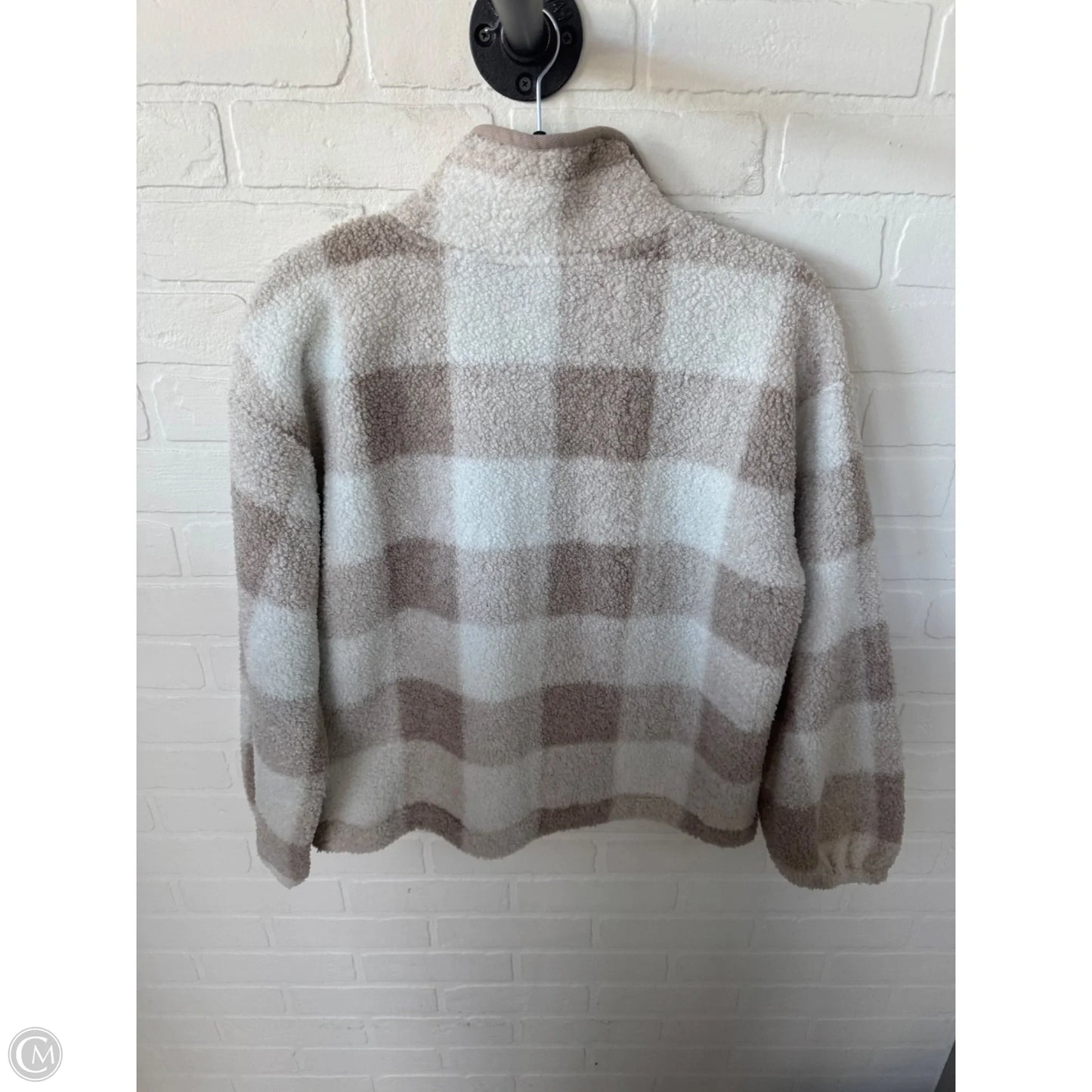 Jacket Fleece By Loft In Tan & White, Size: S