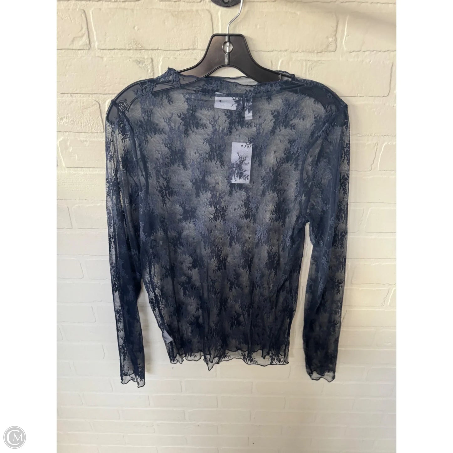 Top Long Sleeve By Willow & Root In Blue, Size: Xl