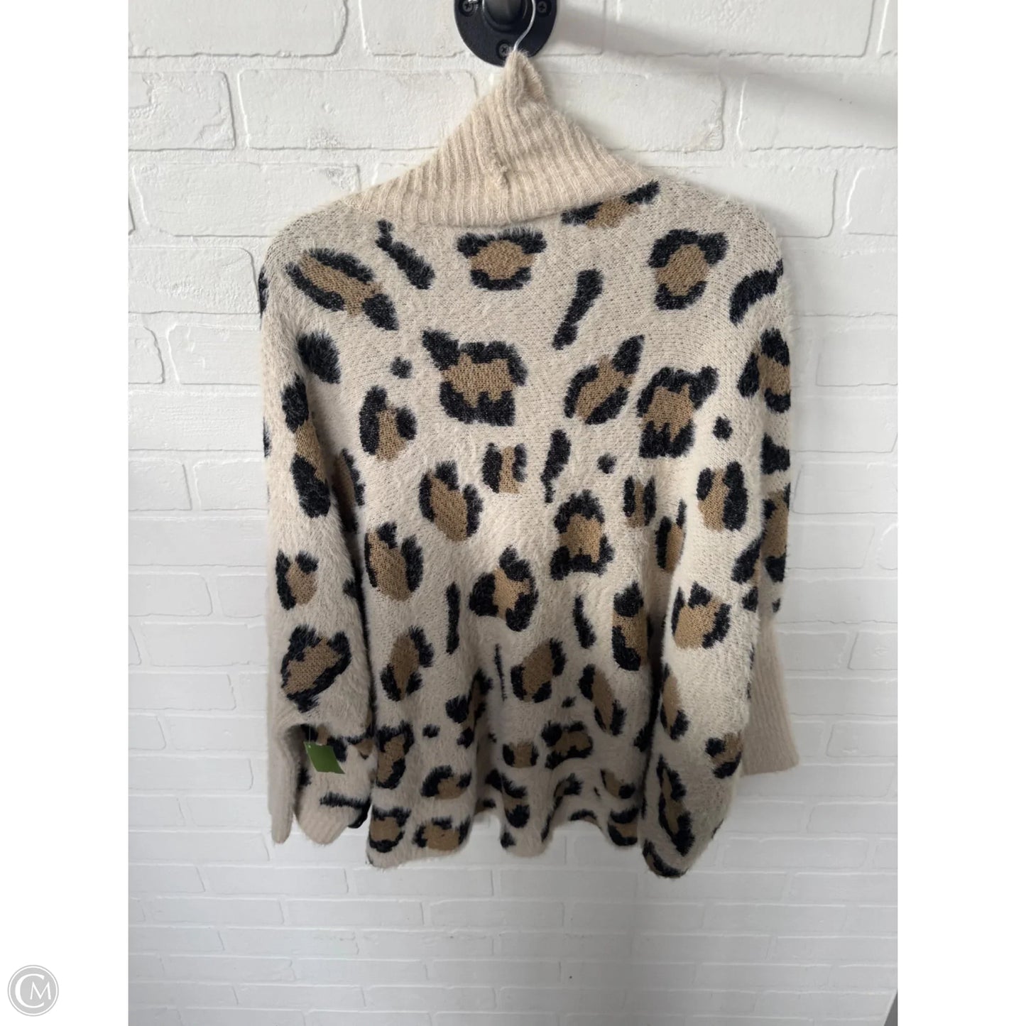 Sweater Cardigan By Very J In Black & Cream, Size: S