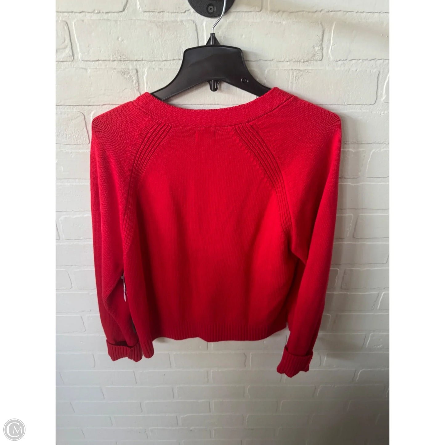 Sweater Cardigan By J. Crew In Red, Size: M