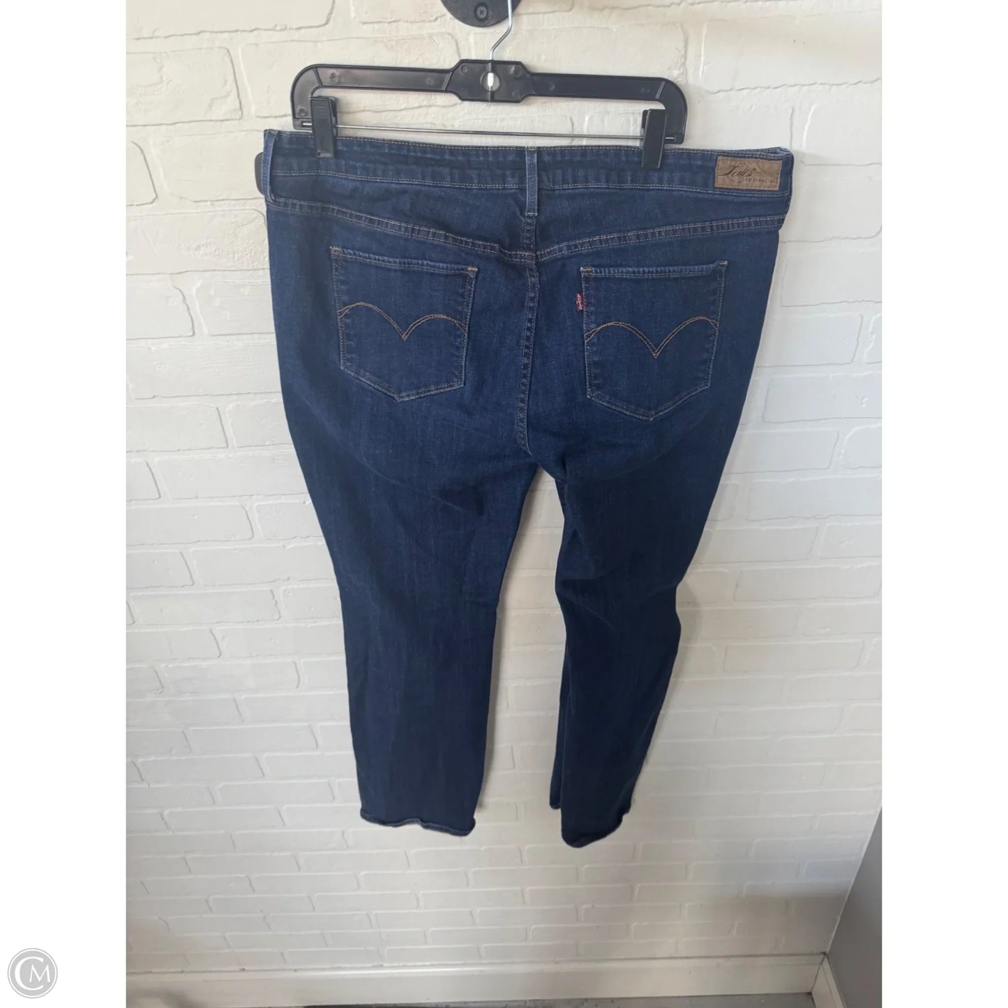 Jeans Straight By Levis In Blue Denim, Size: 18