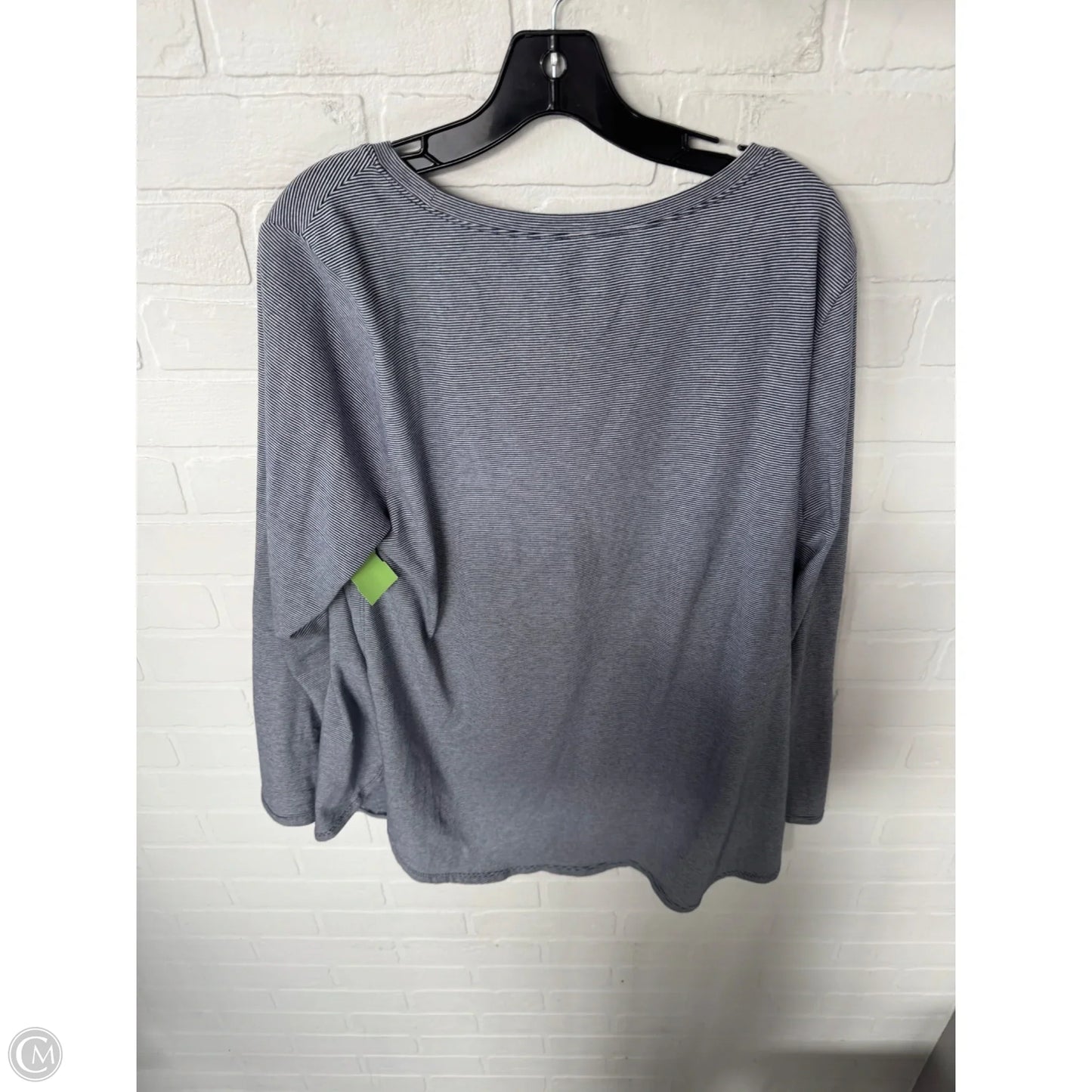 Top Long Sleeve By Soft Surroundings In Blue & White, Size: Xl