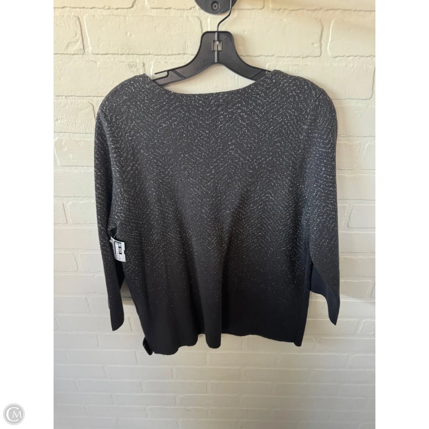Sweater By Chicos In Grey & Silver, Size: L