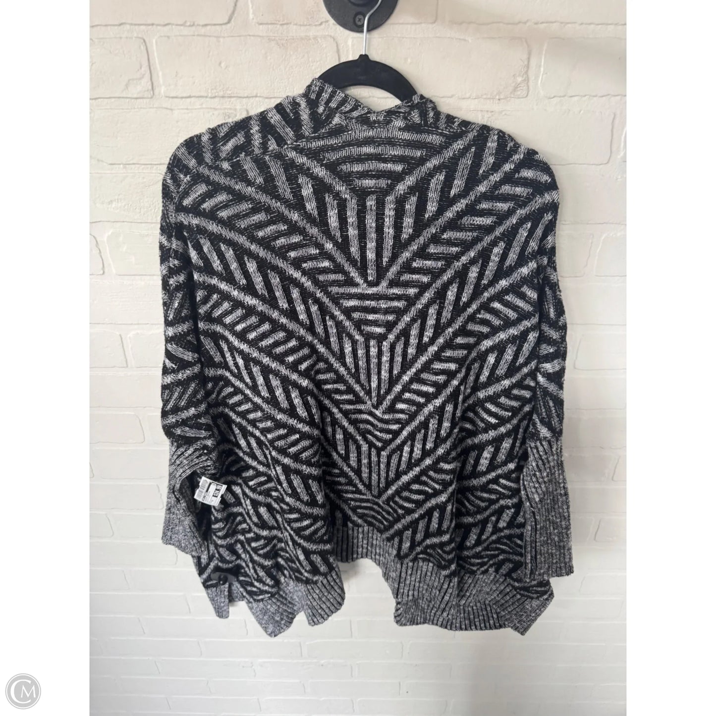 Sweater Cardigan By Sun & Shadow In Black & White, Size: Xs