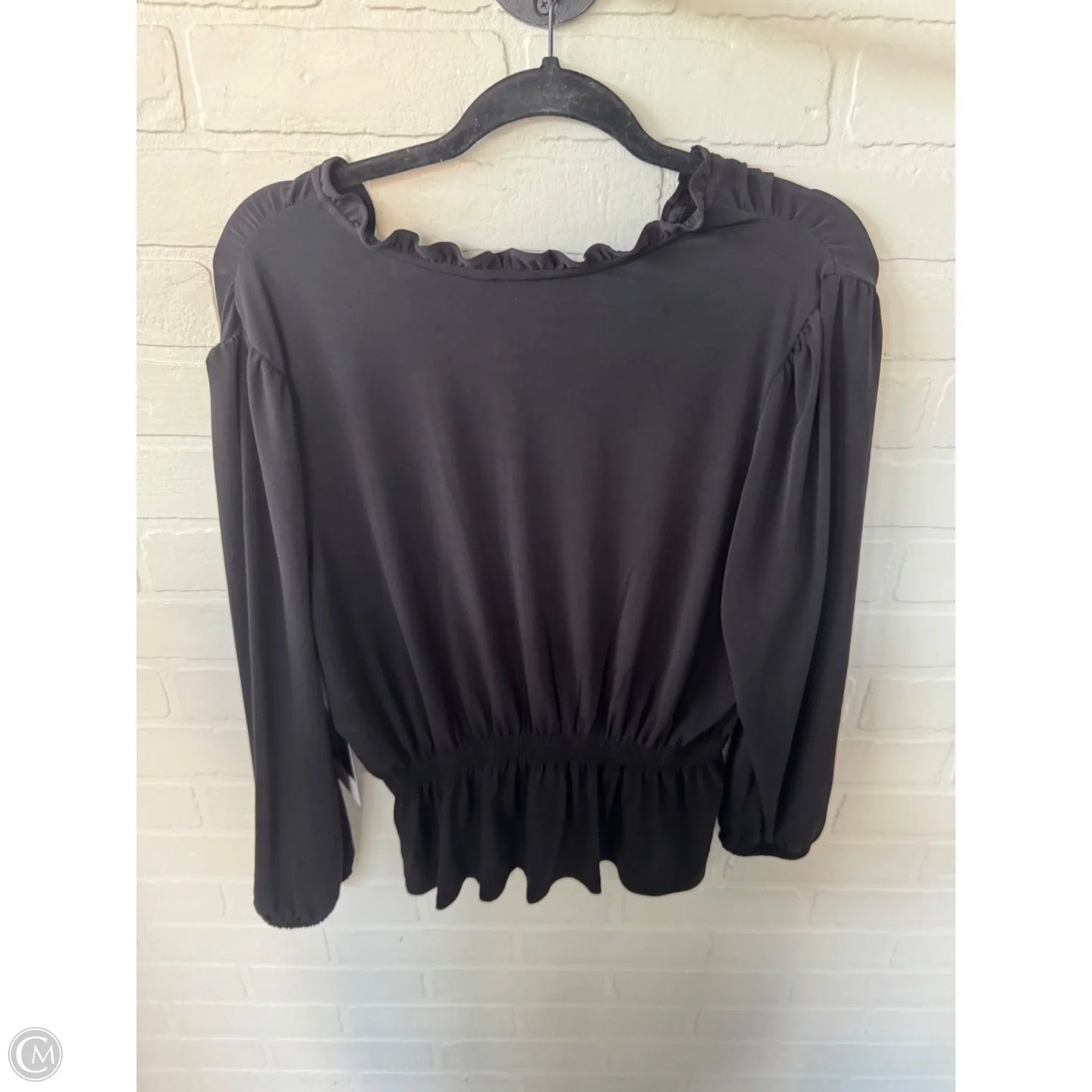 Top Long Sleeve By Simply Vera In Black, Size: L