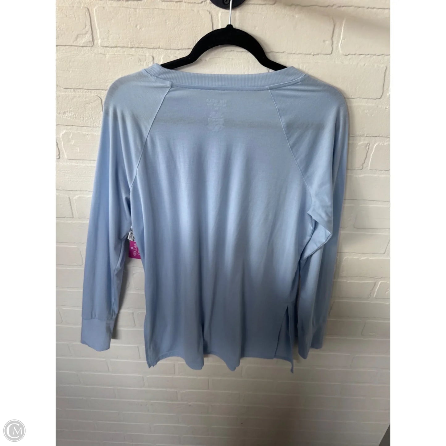 Athletic Top Long Sleeve Crewneck By Tek Gear In Blue, Size: M