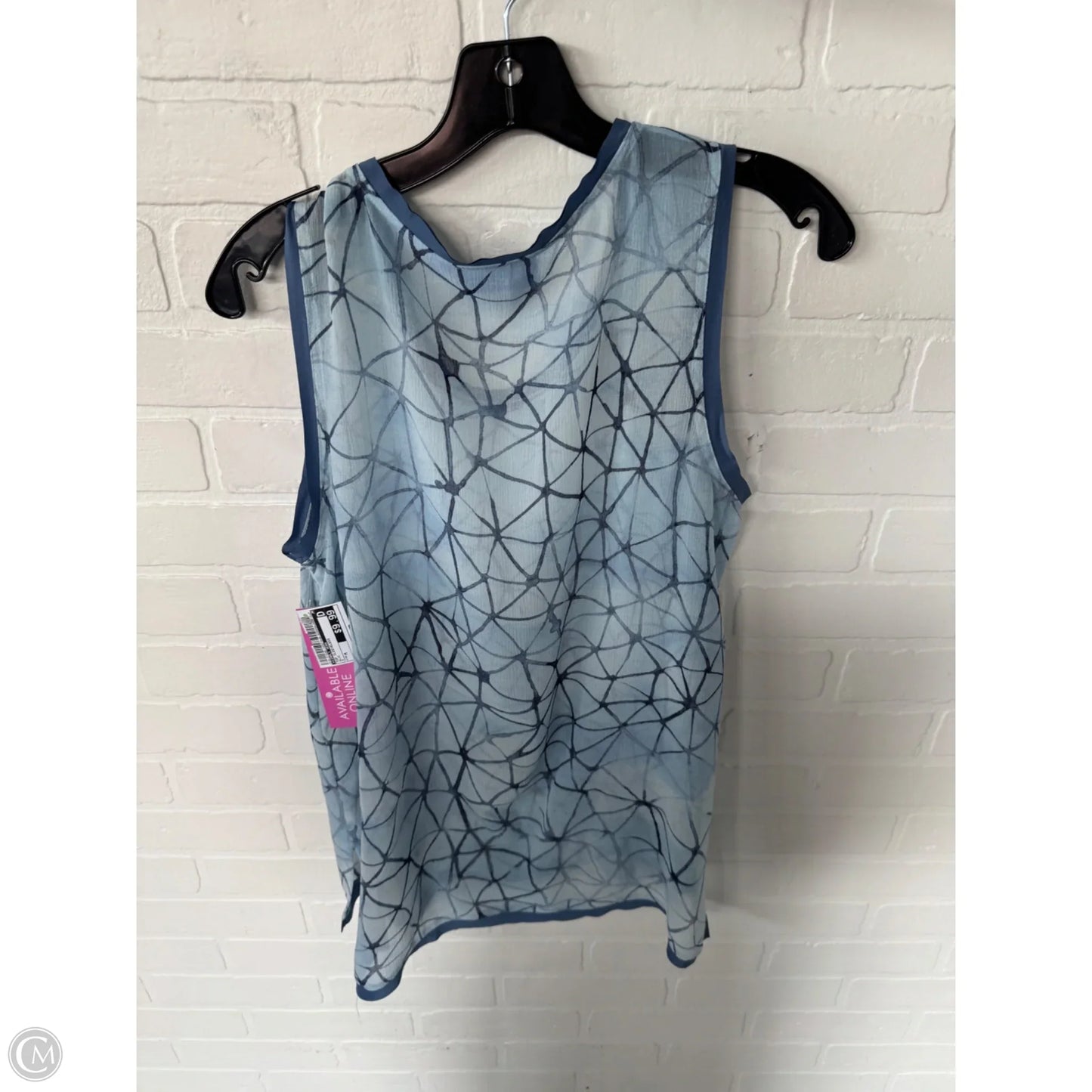 Top Sleeveless By Simply Vera In Blue, Size: M