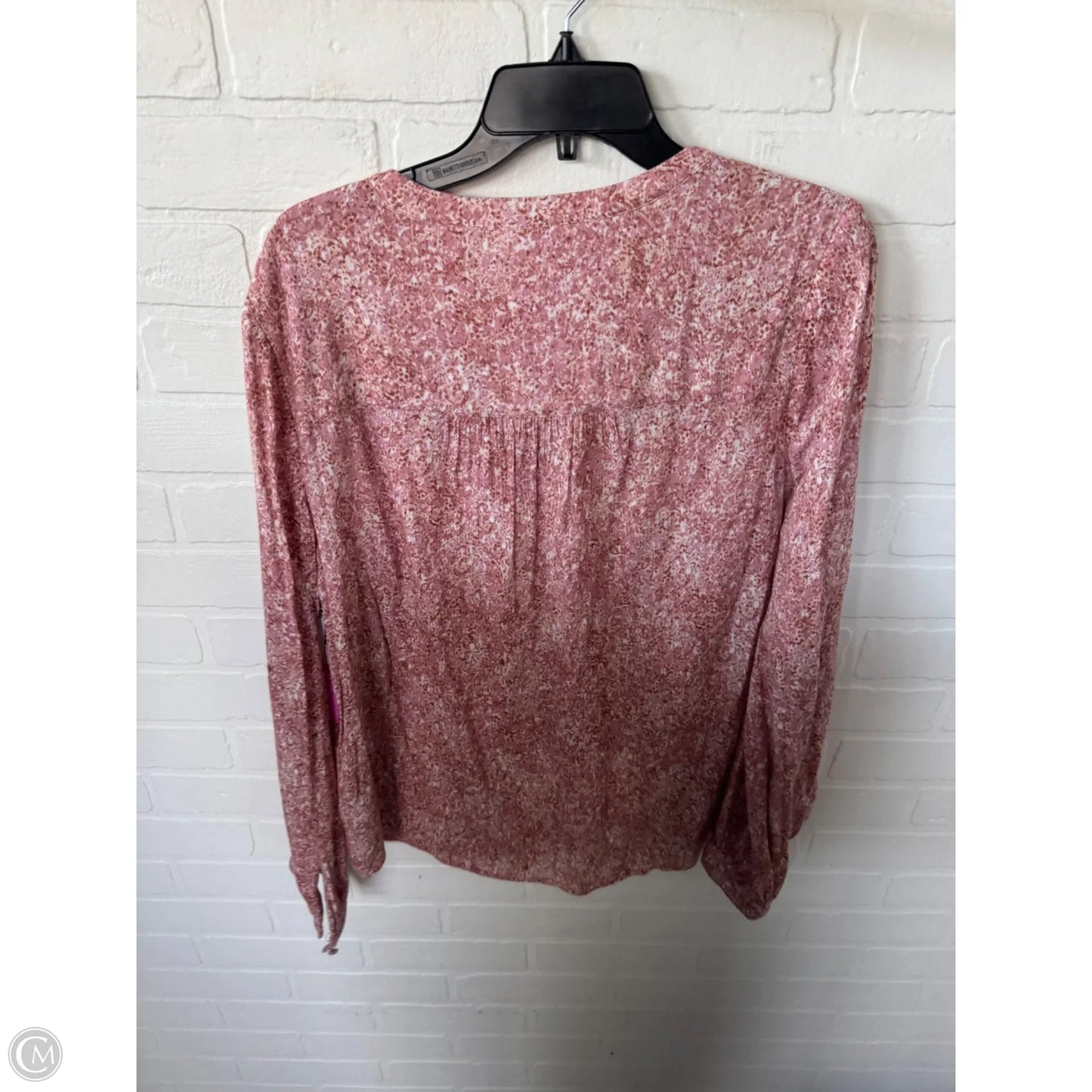 Top Long Sleeve By Caslon In Pink, Size: L
