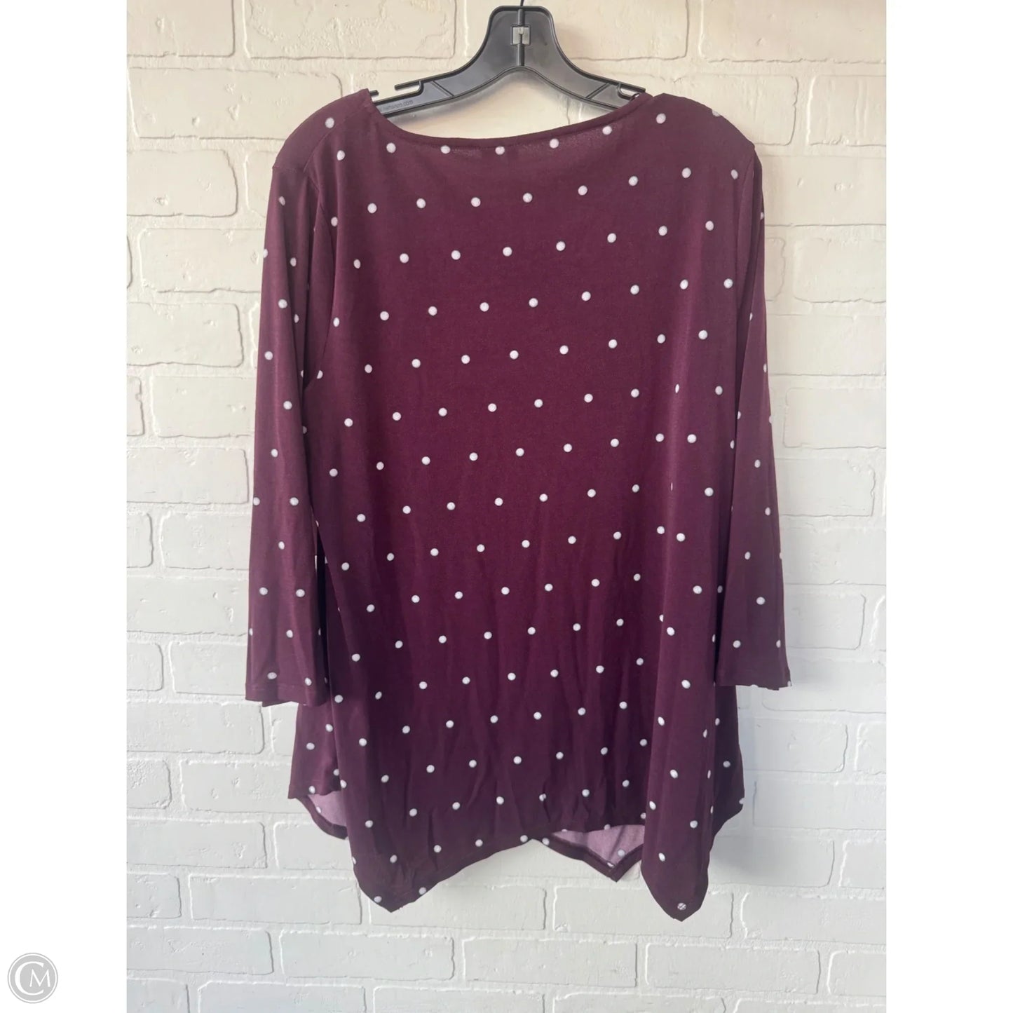 Top Long Sleeve By Elle In Purple, Size: L