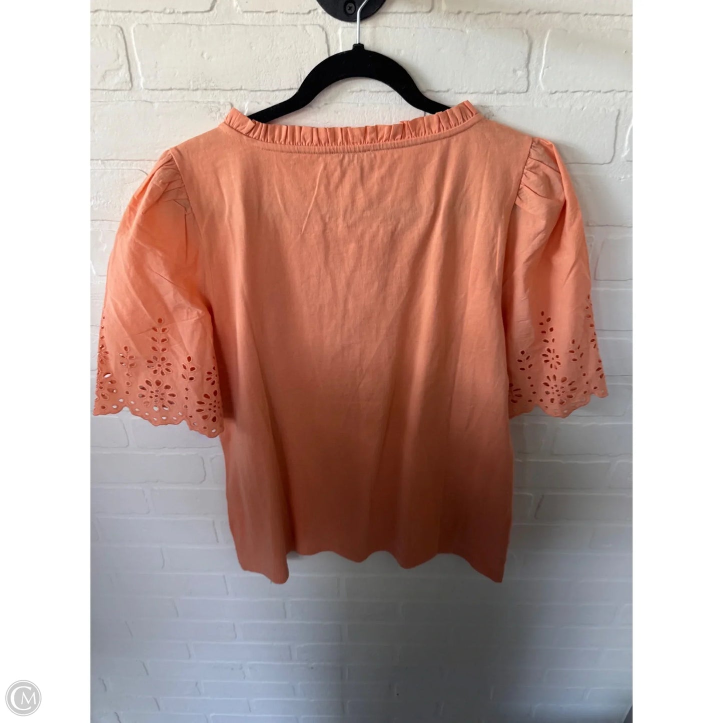 Top Short Sleeve By Talbots In Orange, Size: L