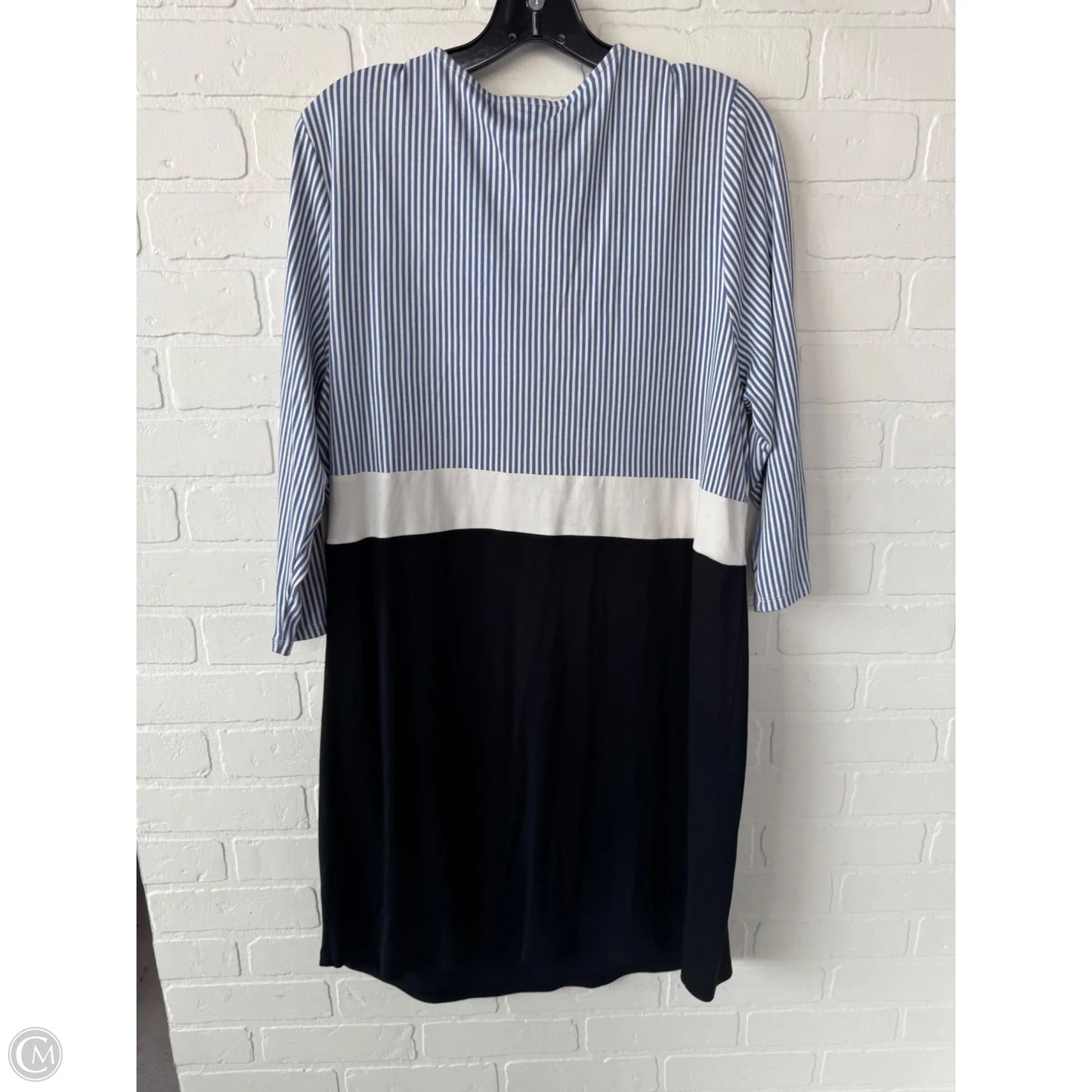 Dress Casual Short By J. Jill In Blue & White, Size: Xl