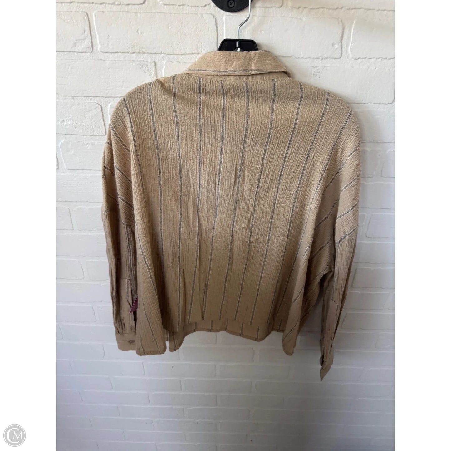 Top Long Sleeve By Urban Outfitters In Tan, Size: M
